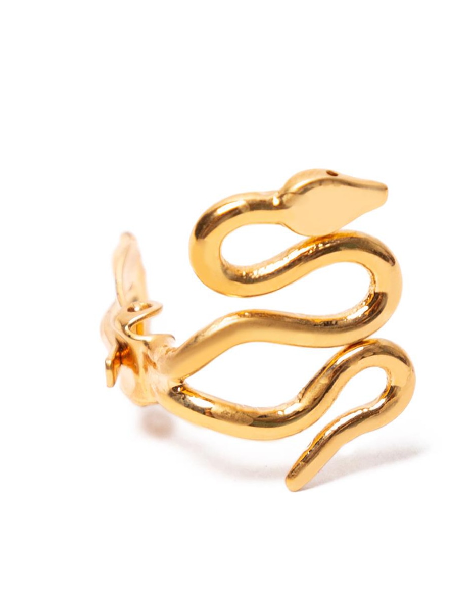 Broqueles de serpiente Diva con acabado plateado 3