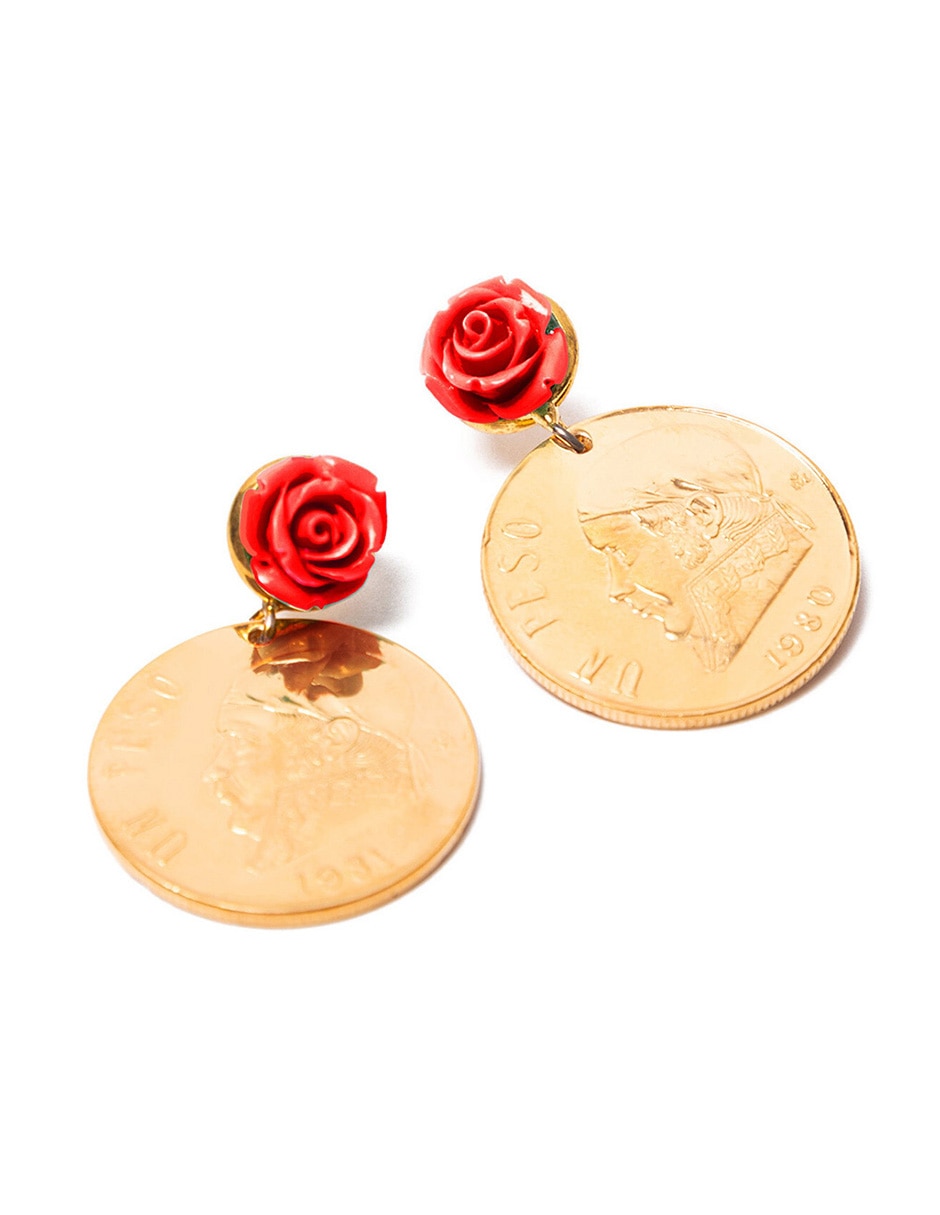 Aretes con acabado baño de oro 2