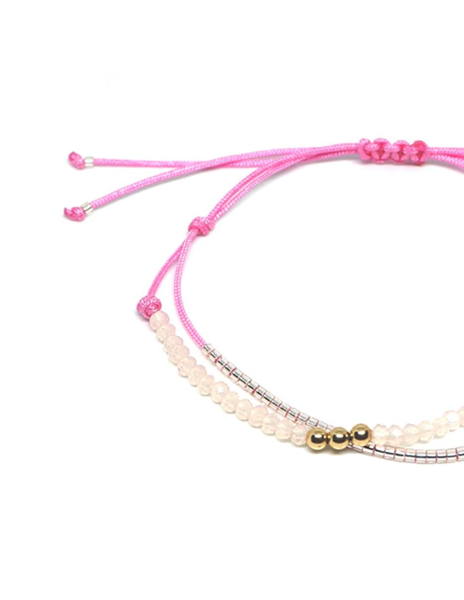 Pulsera fina con delicados cristales 2