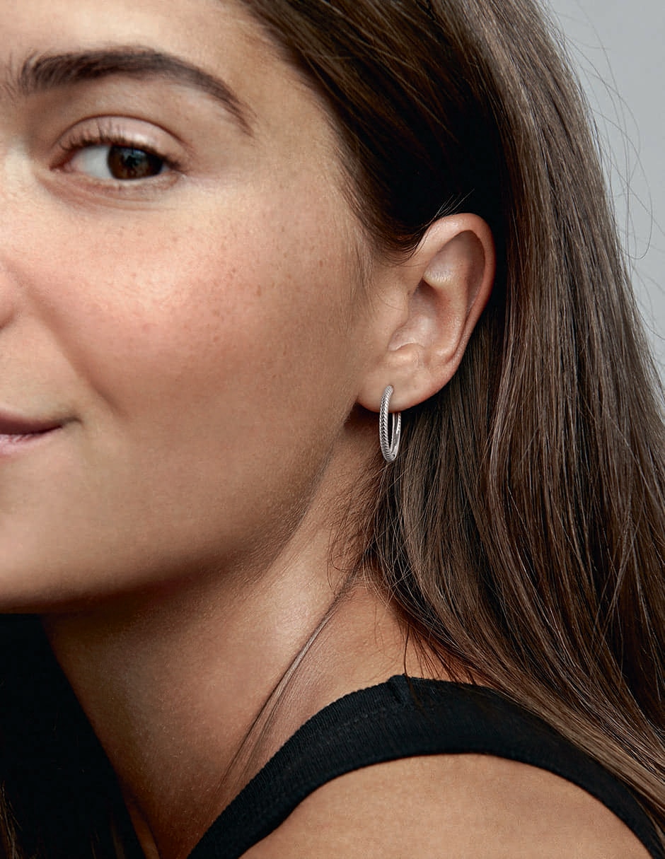 Aretes de plata P 925 con acabado brillante 2