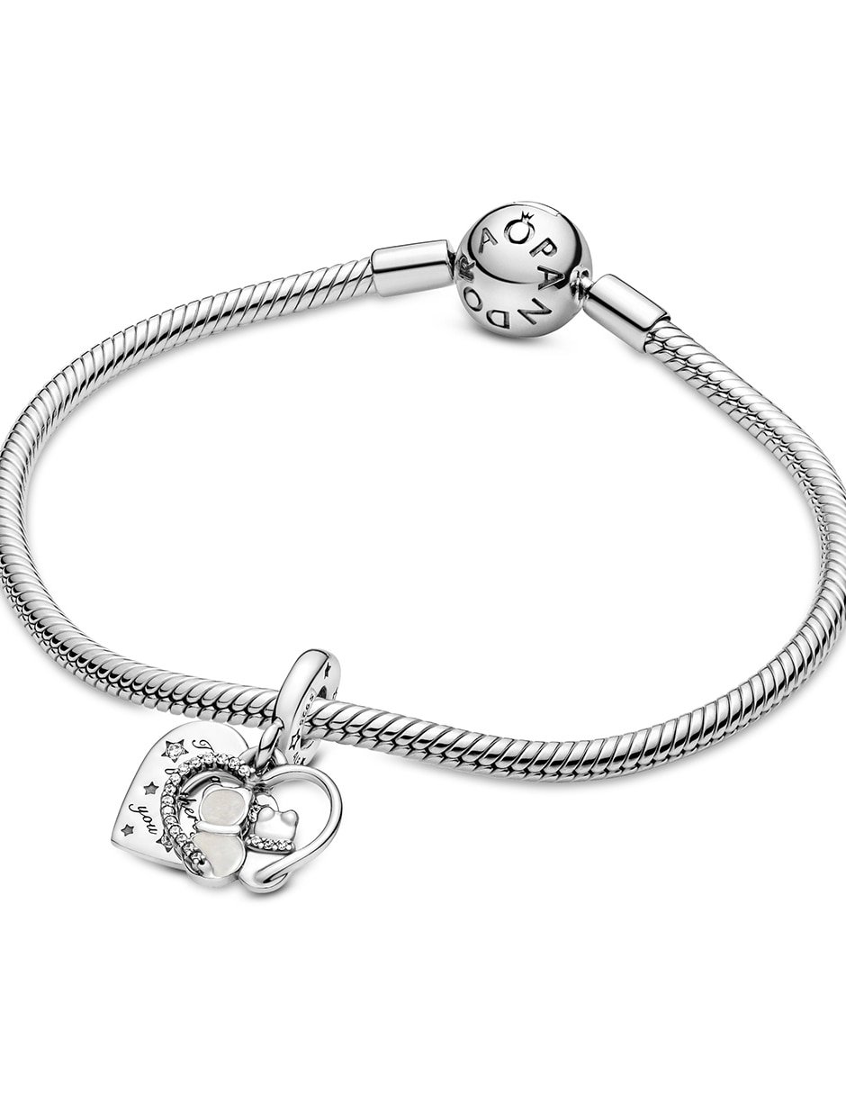 Charm de gato moments de plata zirconia cúbica 5