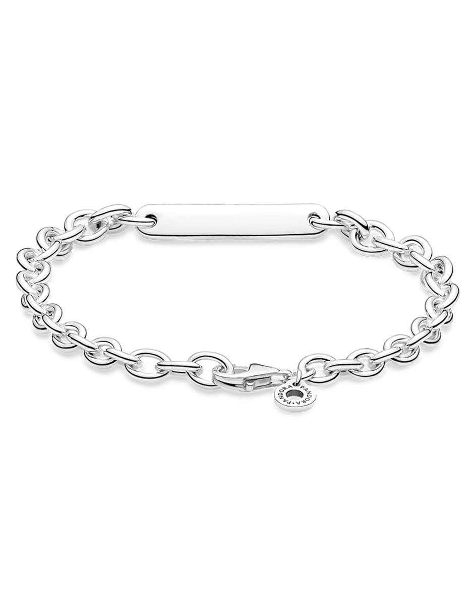 Brazalete de plata con acabado pulido