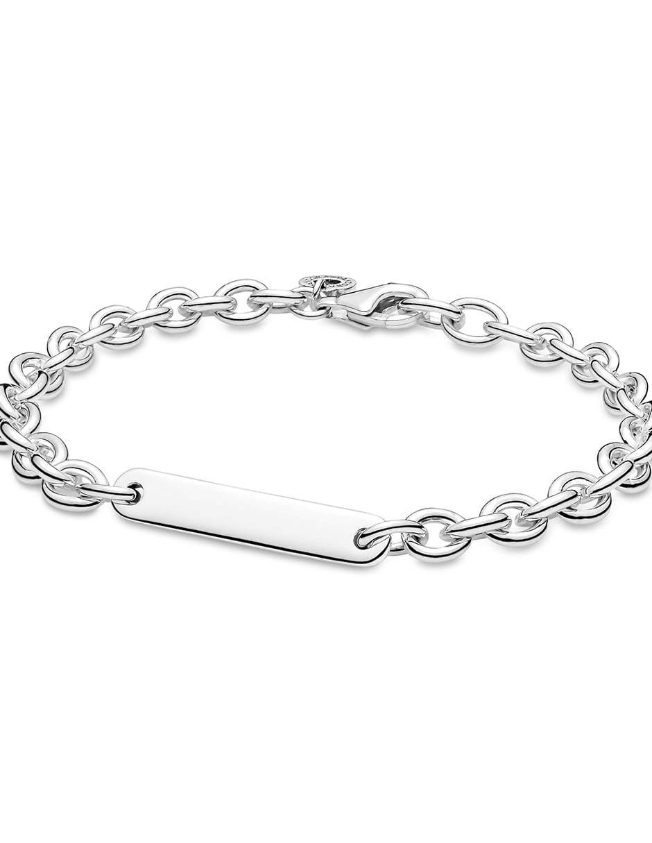 Brazalete de plata con acabado pulido 5