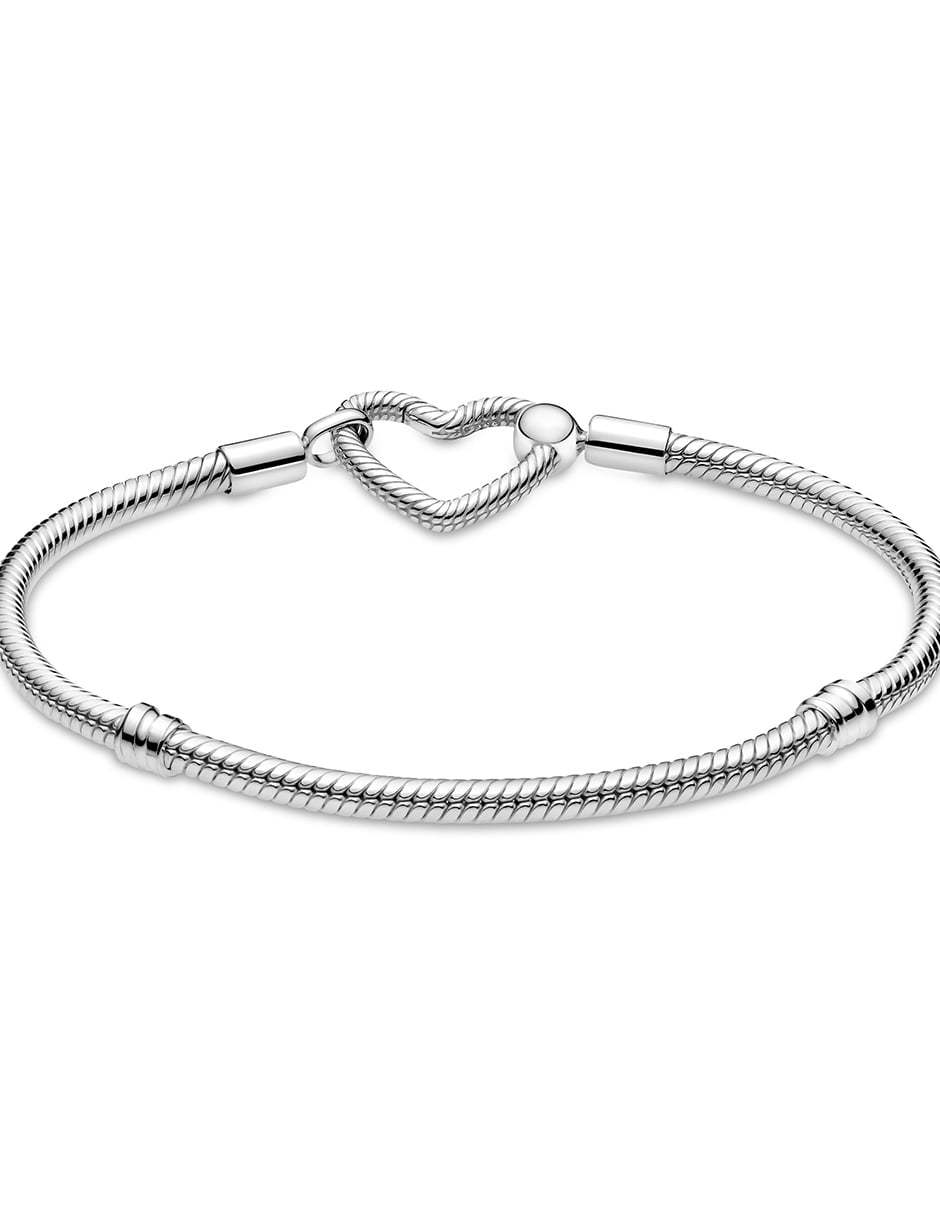 Brazalete de plata Moments con acabado pulido 3