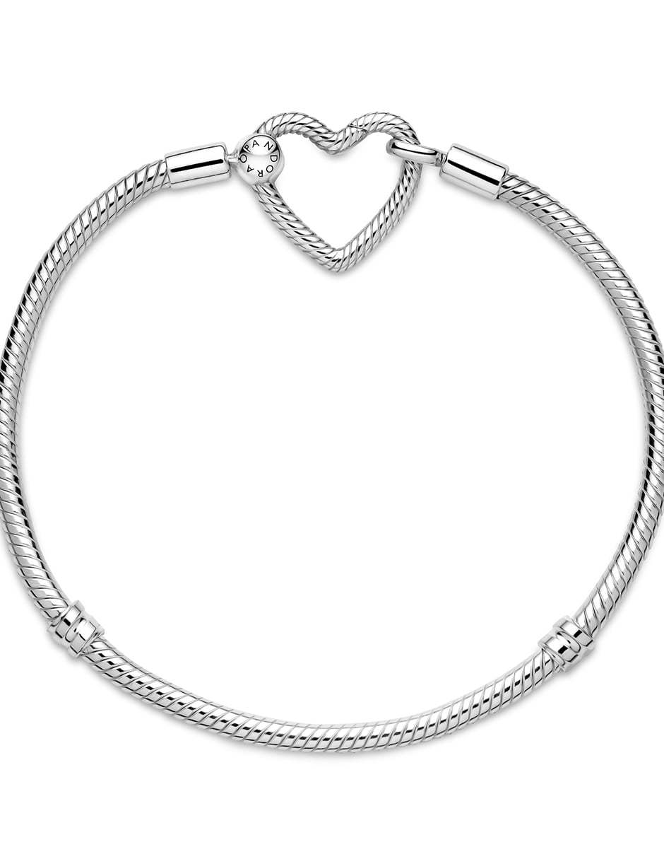 Brazalete de plata Moments con acabado pulido 4