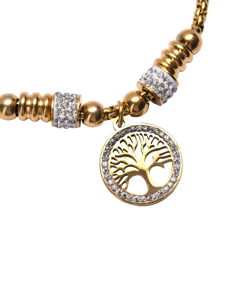 Pulsera con acabado baño de oro rosa 2