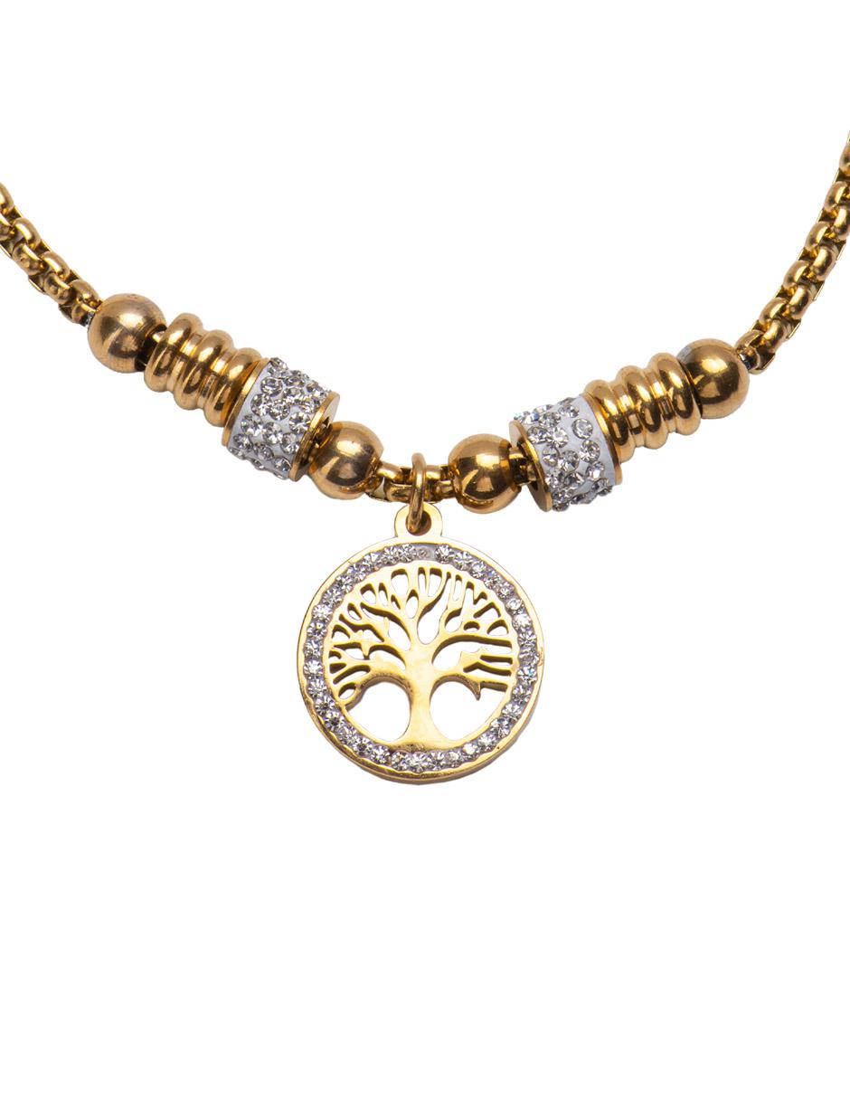 Pulsera con acabado baño de oro rosa 3