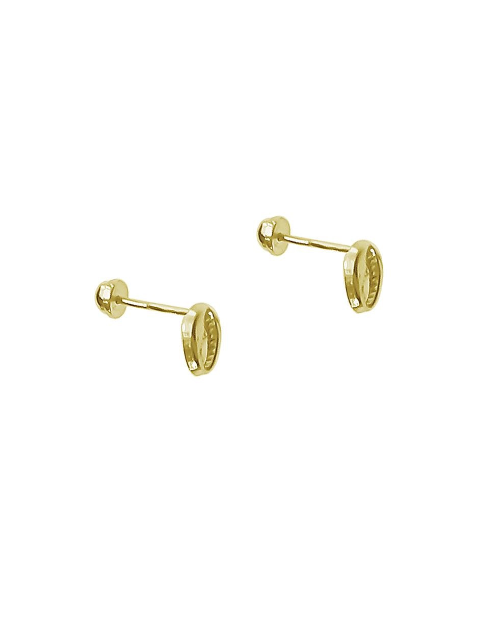 Broqueles de oro con acabado brillante
