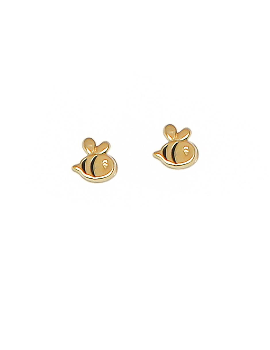 Aretes de oro con acabado brillante 1