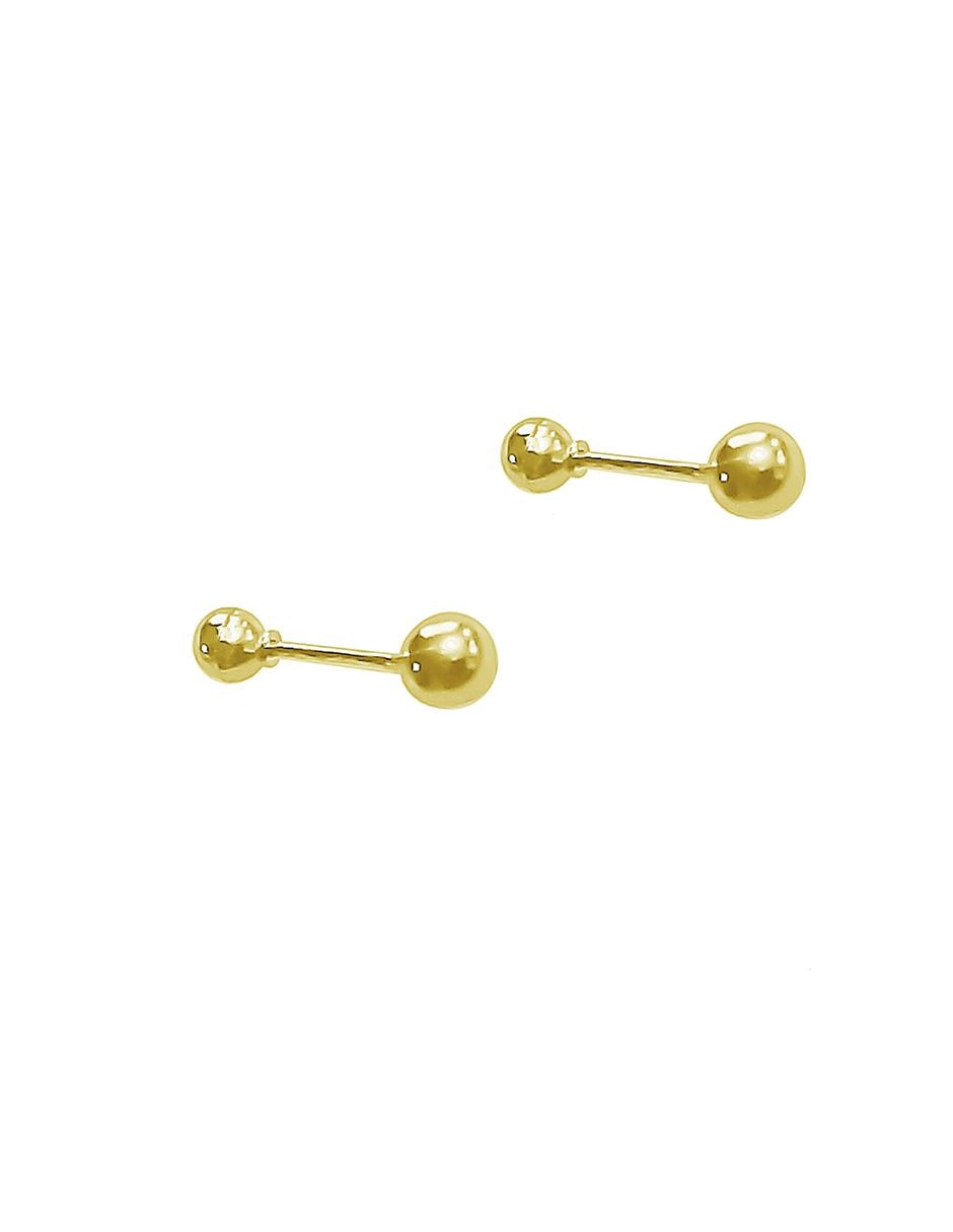 Aretes de oro 10 K con acabado brillante