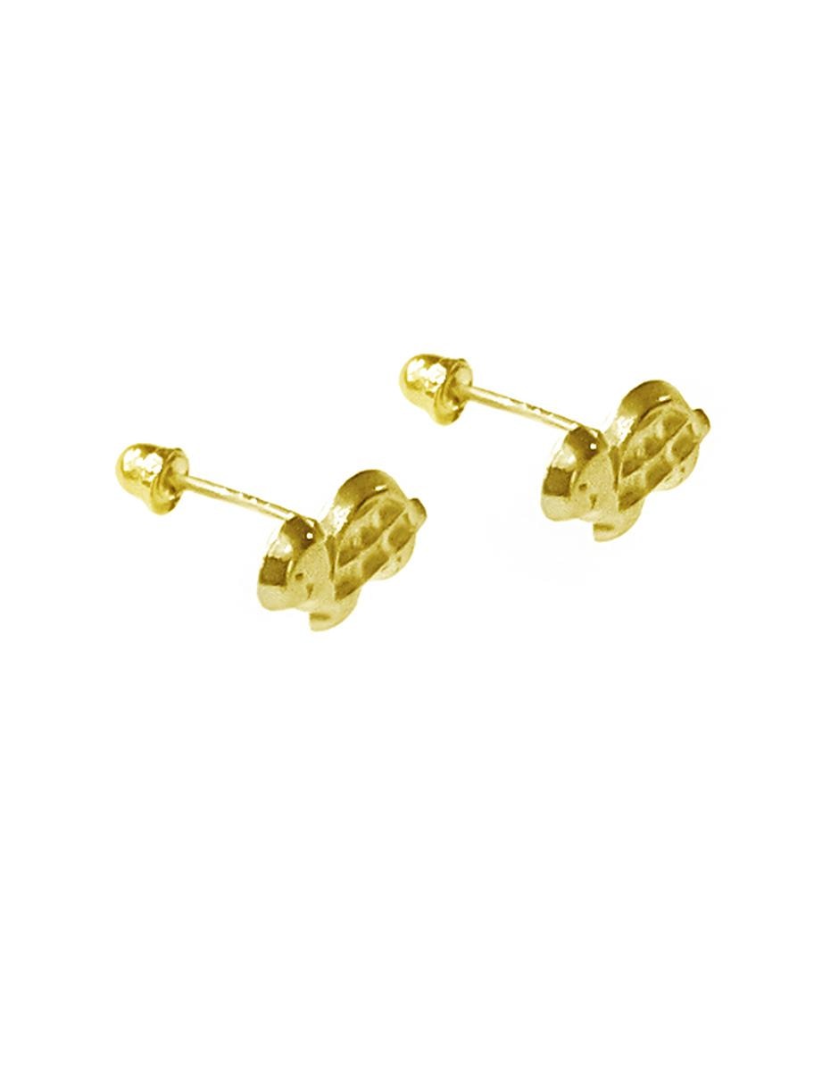 Aretes de oro con acabado brillante 3