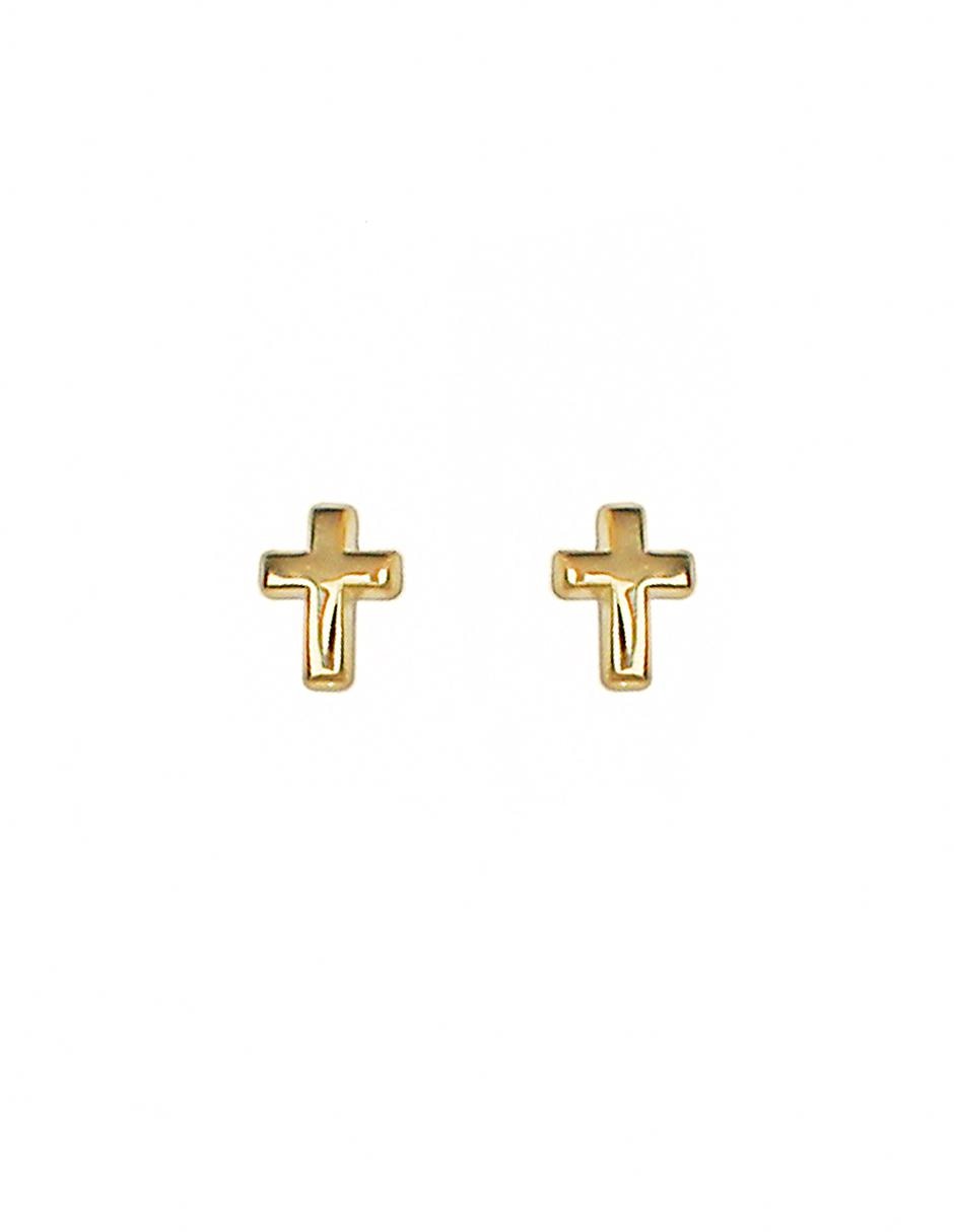 Aretes de oro con acabado brillante 1