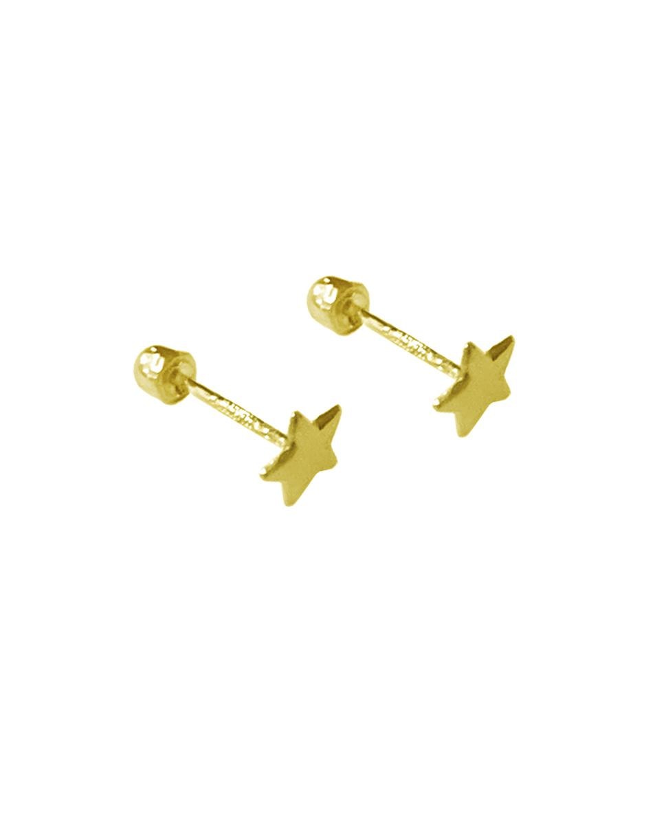 Broqueles de oro con acabado brillante
