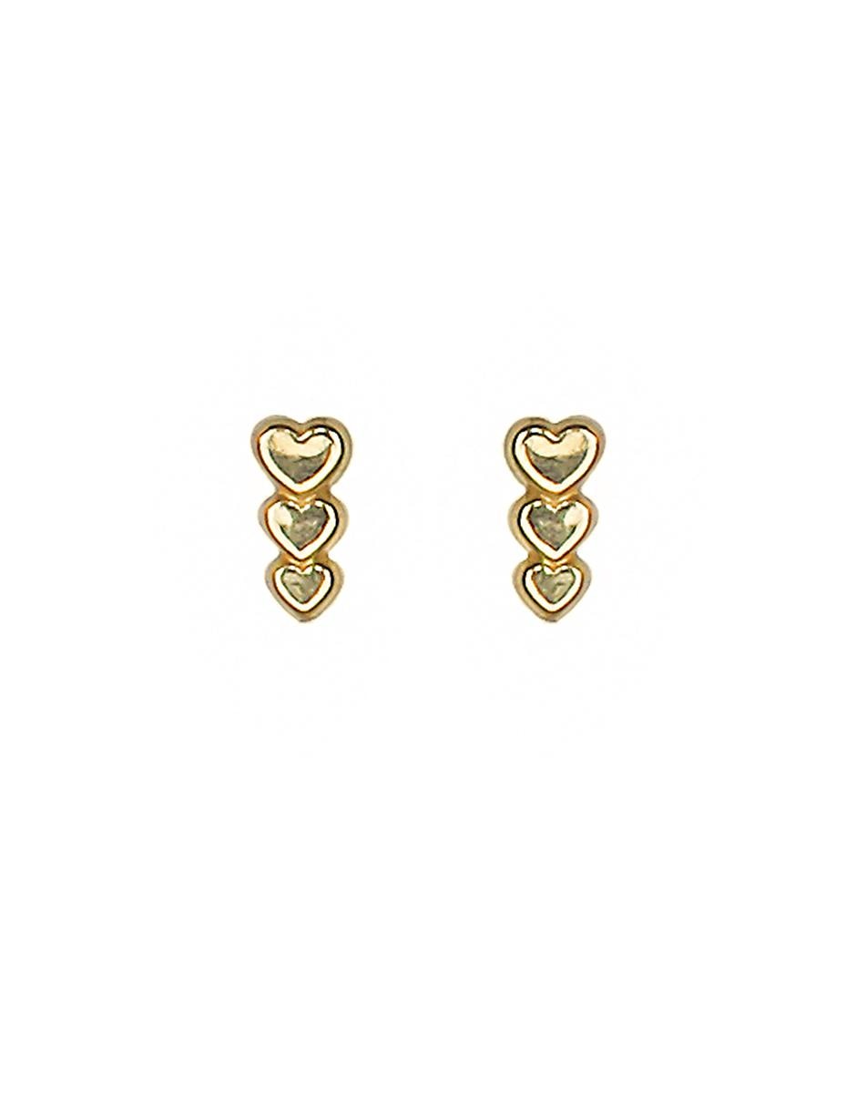 Aretes de oro 10 K con acabado brillante Aretes de oro 10 K con acabado brillante