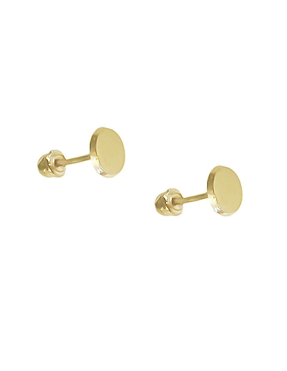Aretes de oro con acabado brillante 3