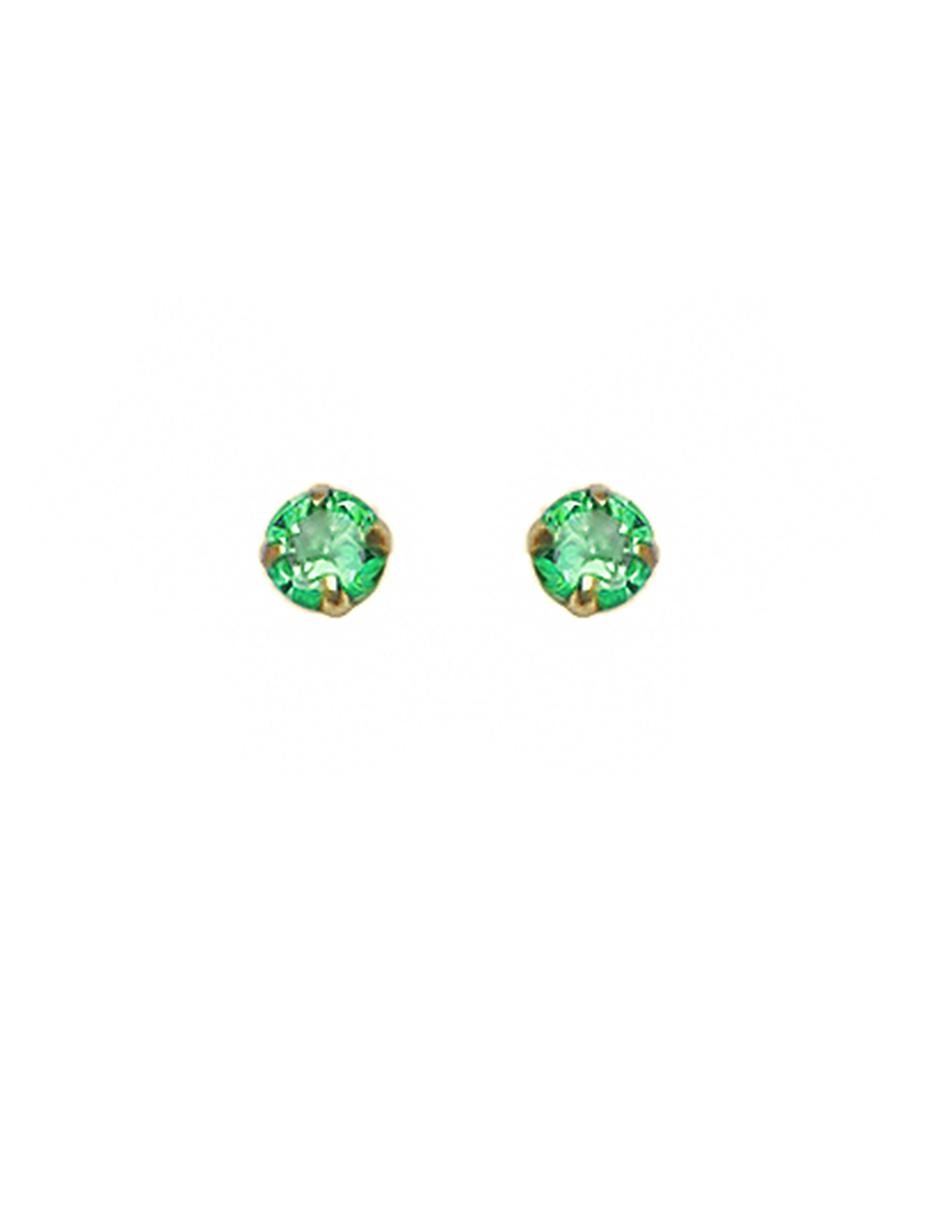 Aretes de oro 10 K con acabado brillante zirconia Aretes de oro 10 K con acabado brillante zirconia