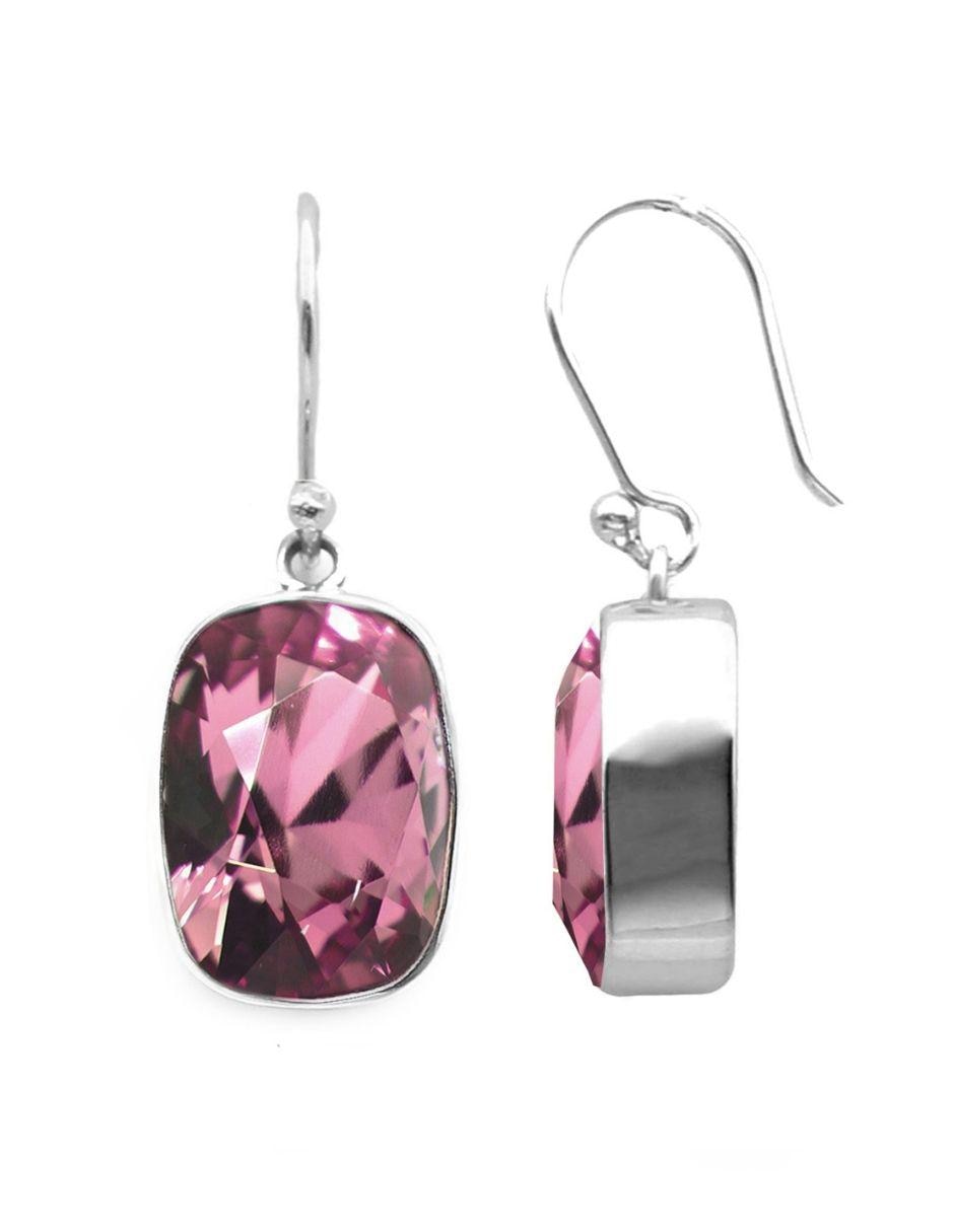 Set aretes y collar de plata P 925 cristal 6