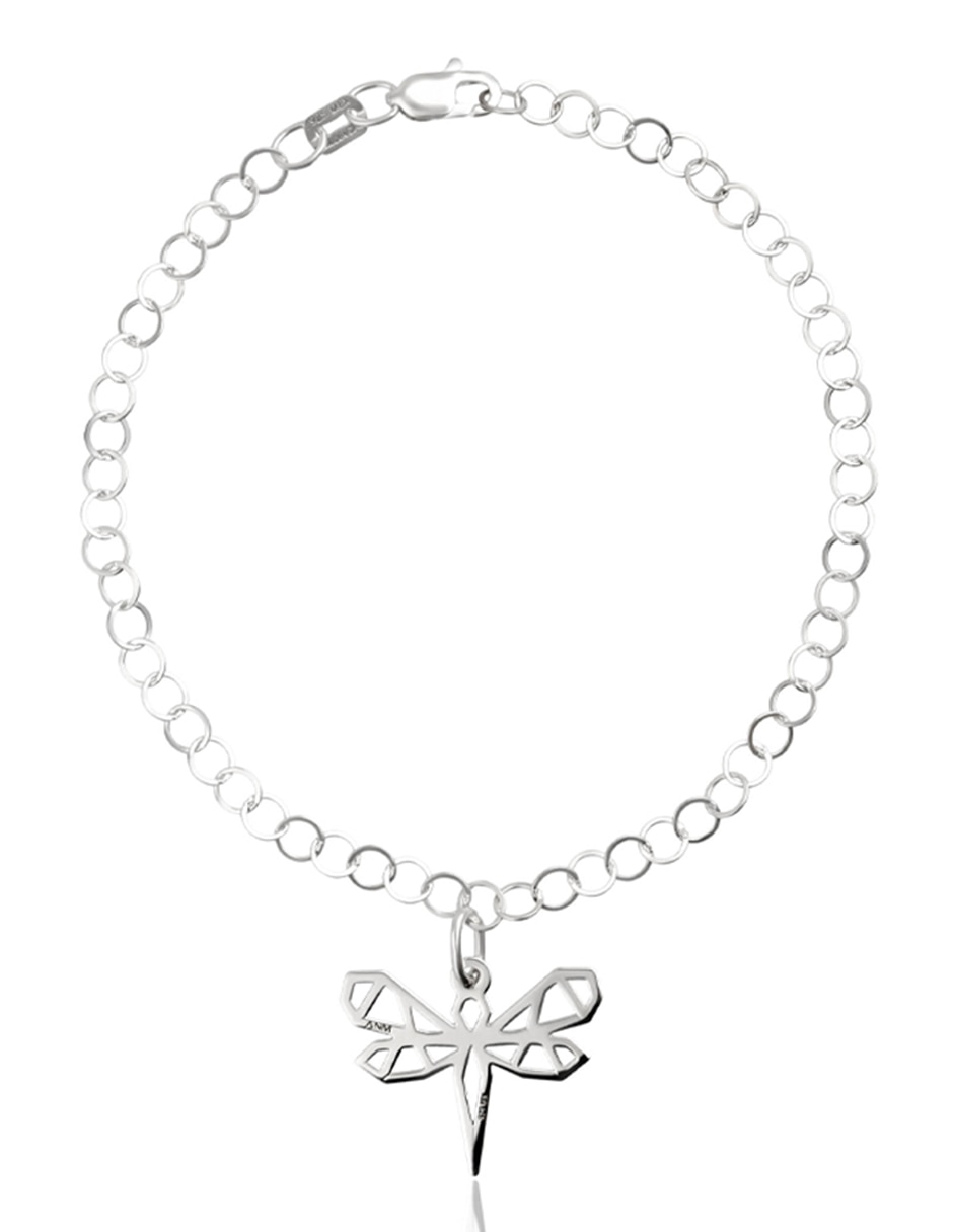 Pulsera de plata con acabado pulido