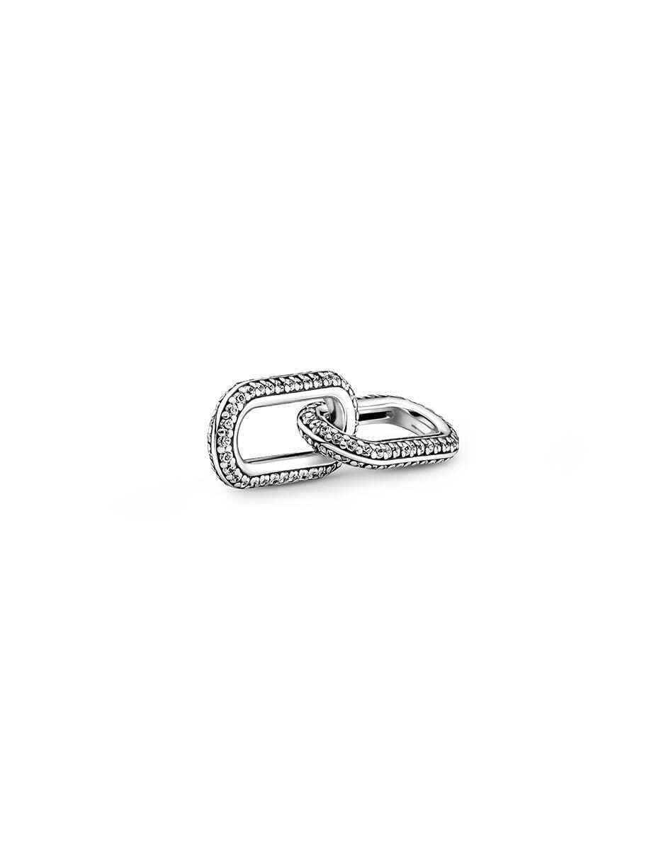 Dije rectangular de plata P 925 zirconia cúbica