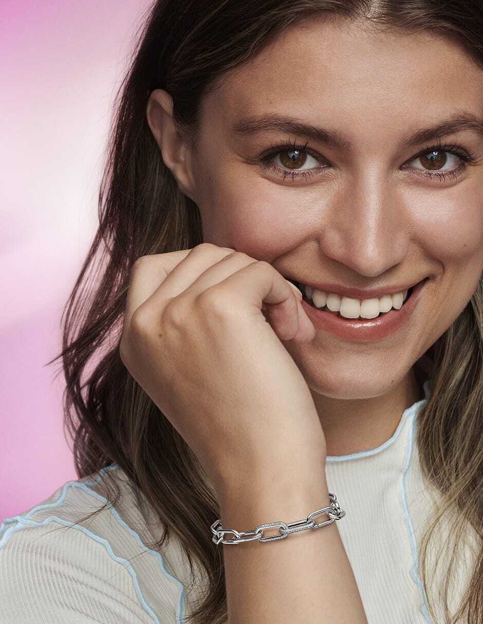 Dije rectangular de plata P 925 zirconia cúbica 2