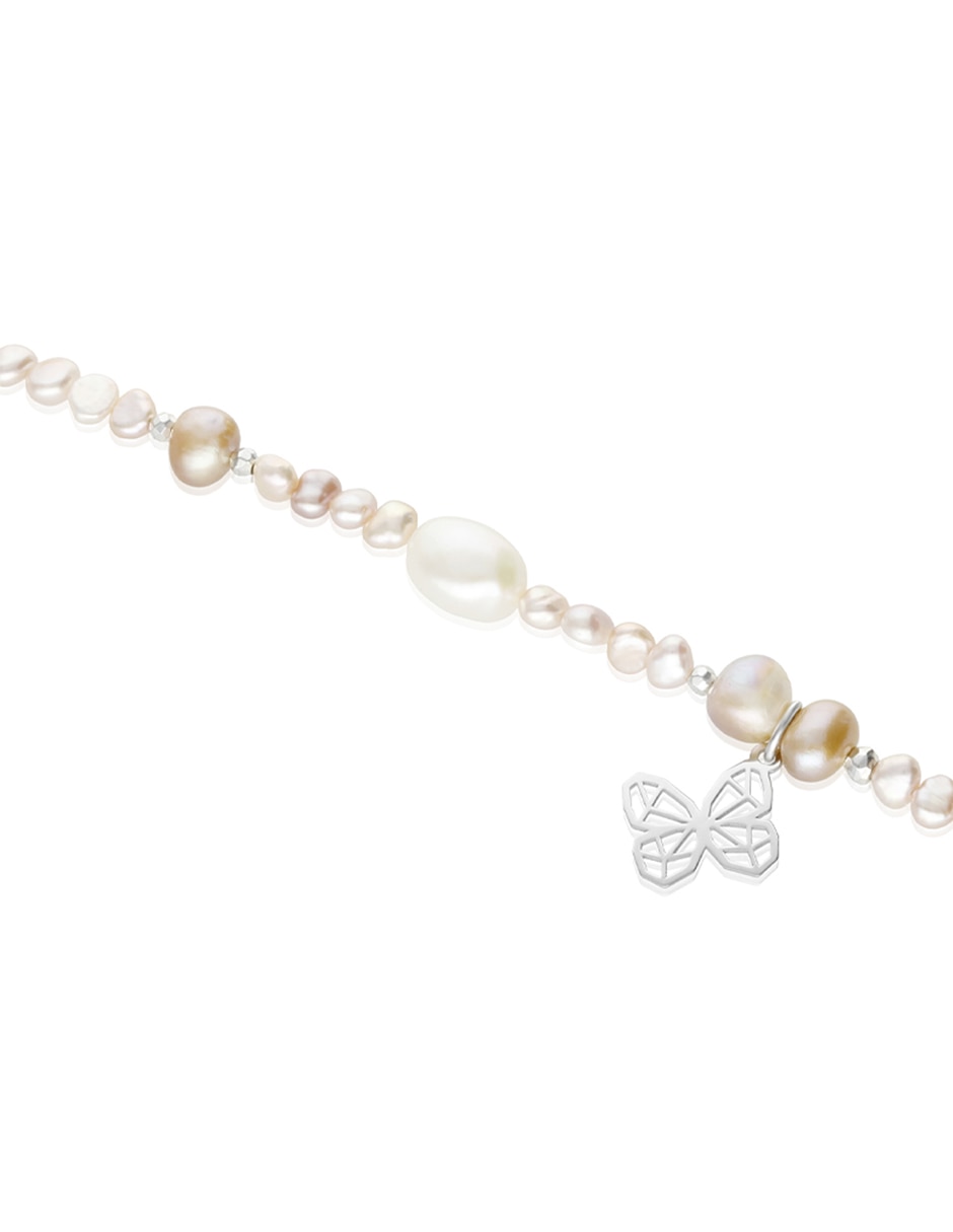 Pulsera de plata con acabado lustre 2