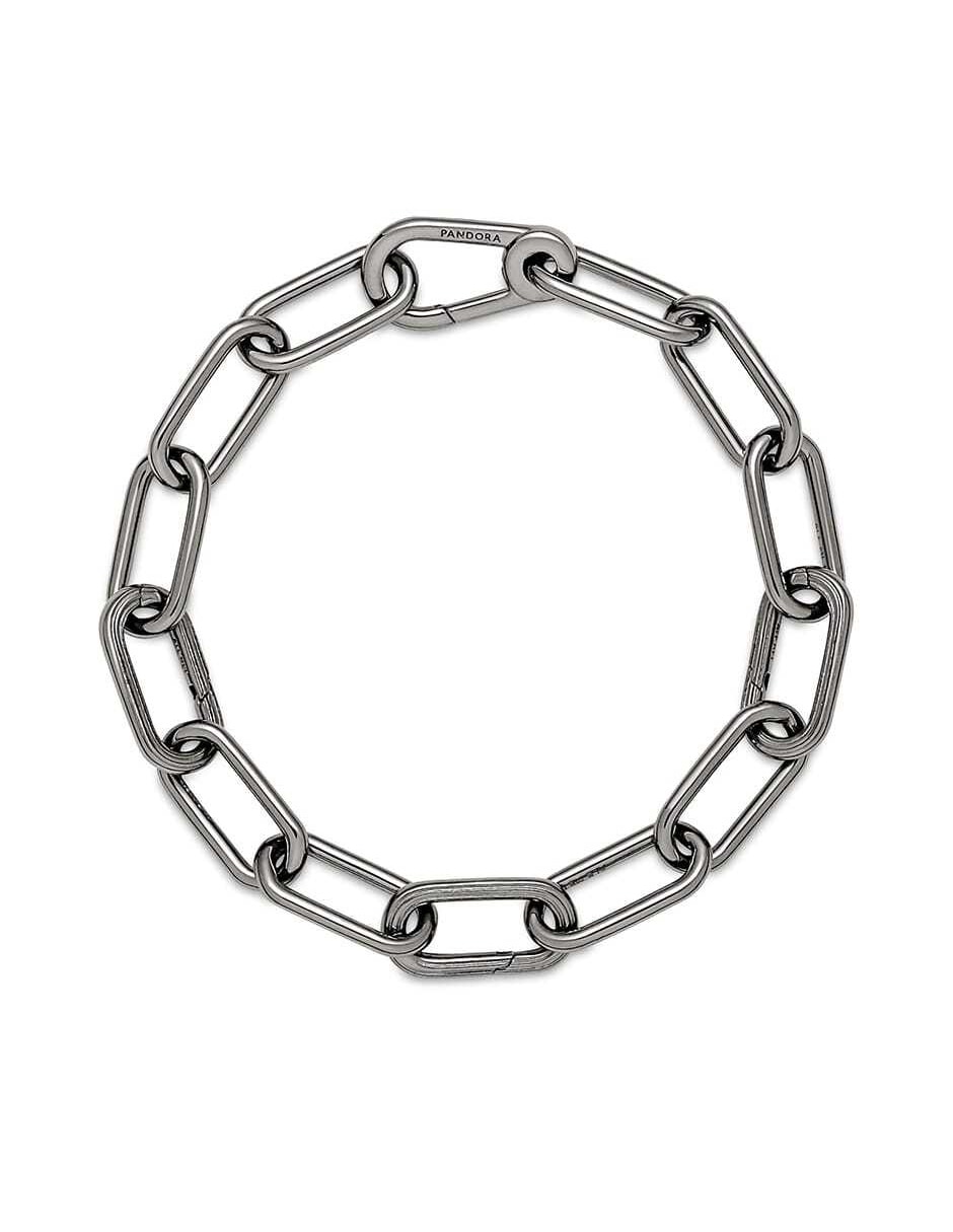 Brazalete de plata Me con acabado liso 2