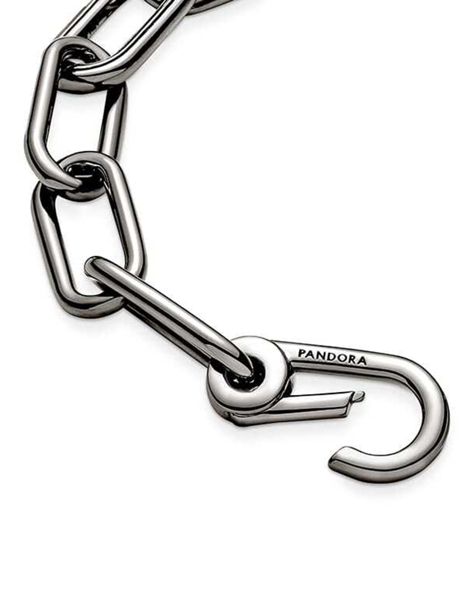 Brazalete de plata Me con acabado liso 4