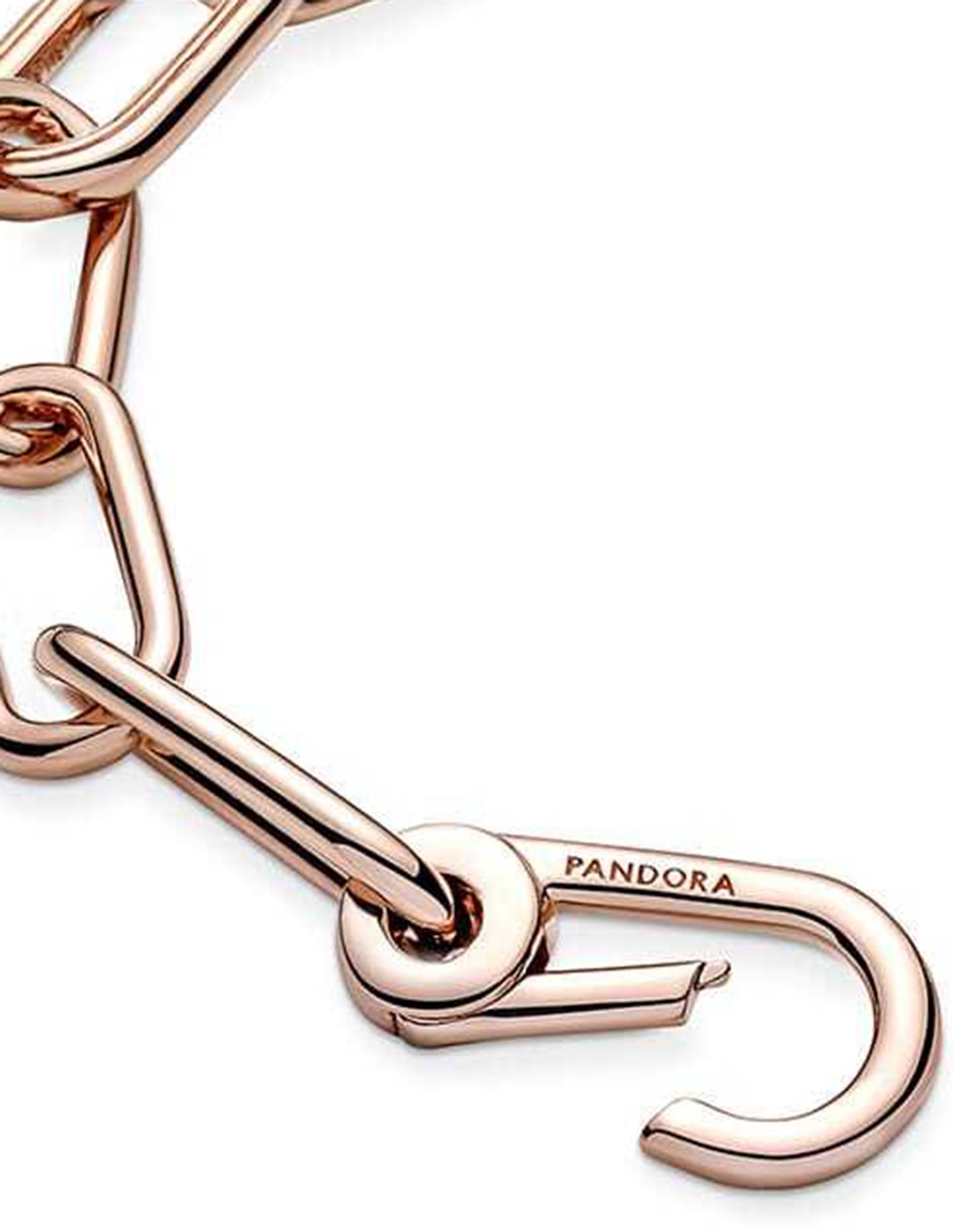 Pulsera de plata con baño de oro rosa 4