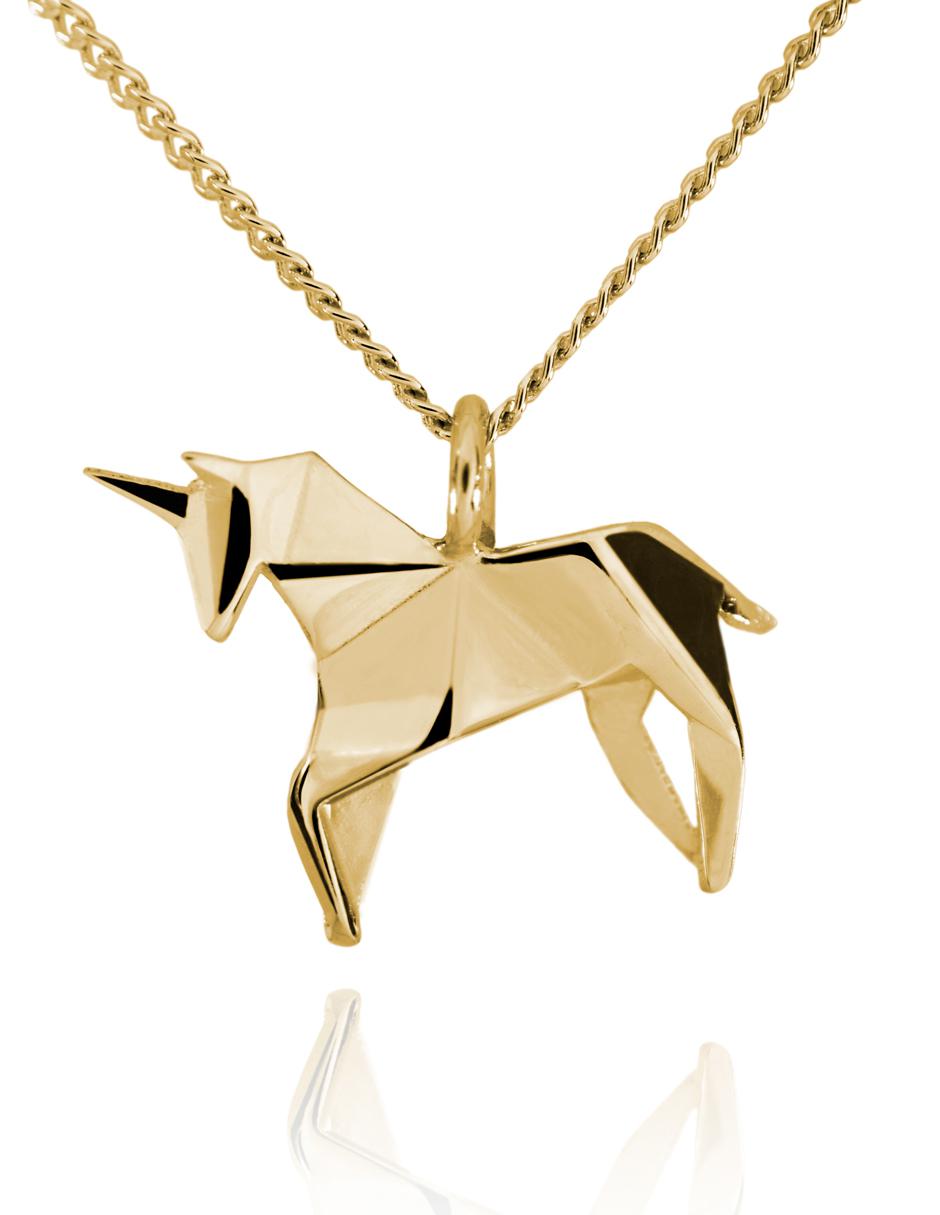 Dije de unicornio de plata