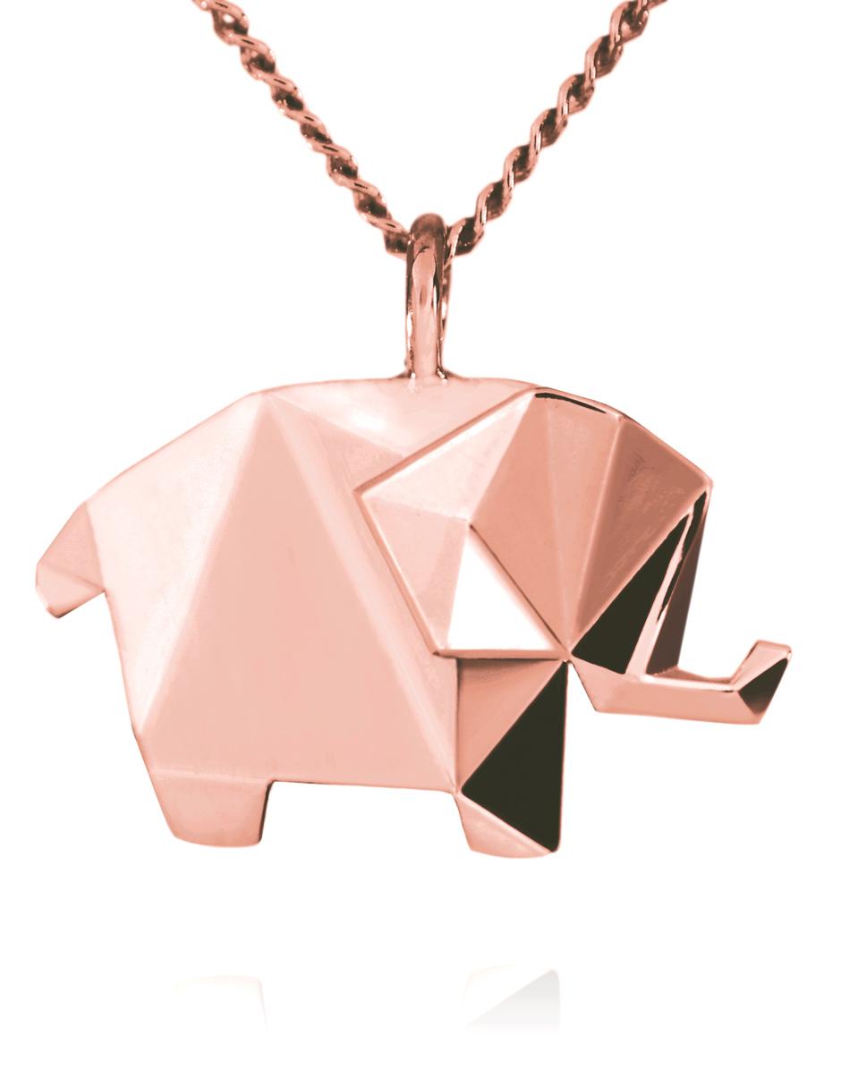 Dije de elefante de plata