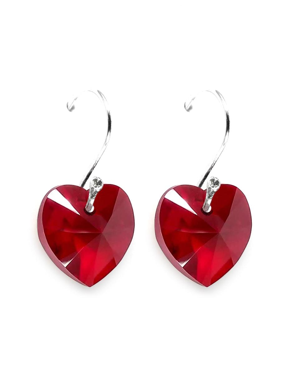 Aretes de plata con acabado brillante