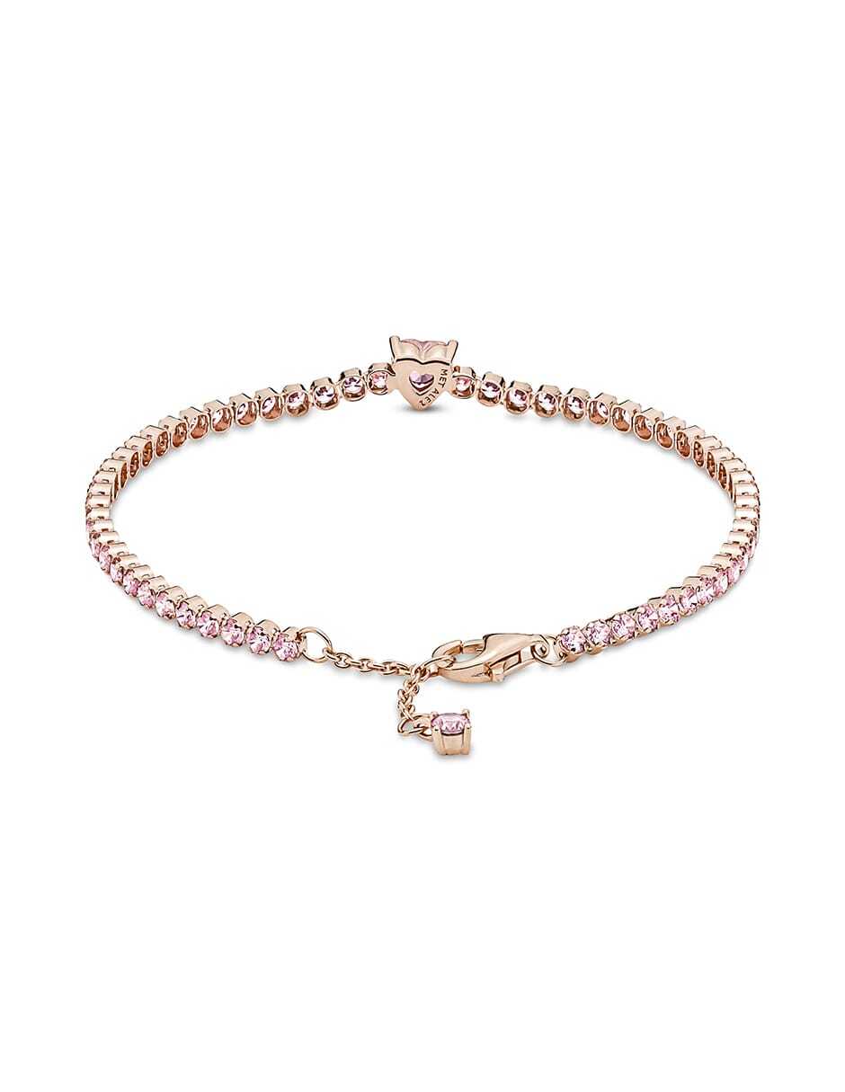 Brazalete de plata con acabado baño de oro rosa 2