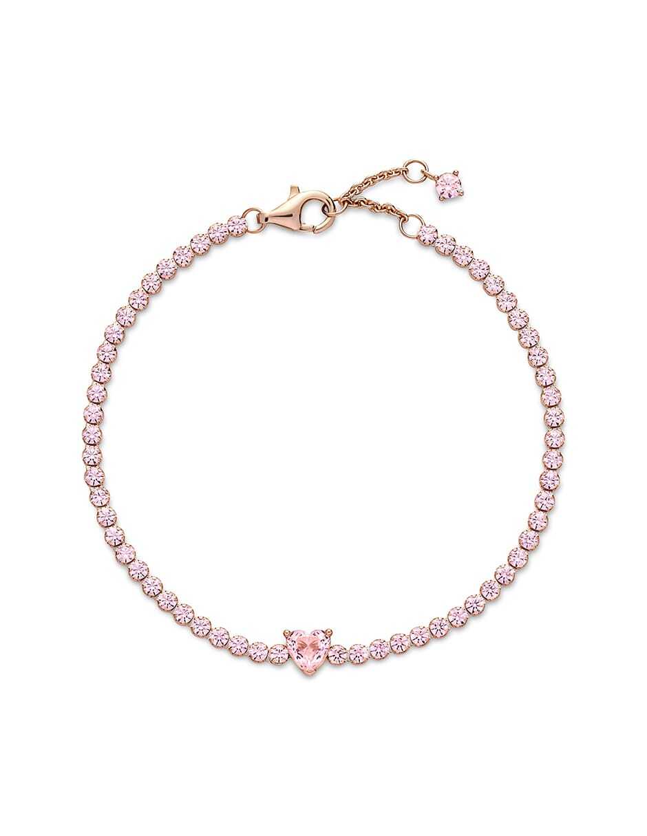 Brazalete de plata con acabado baño de oro rosa 3