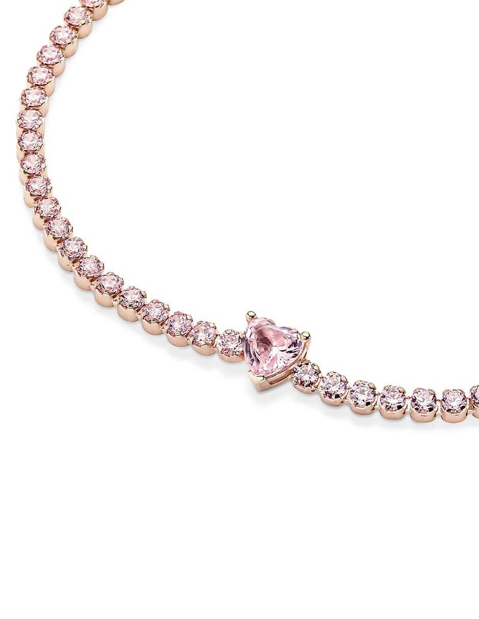 Brazalete de plata con acabado baño de oro rosa 4