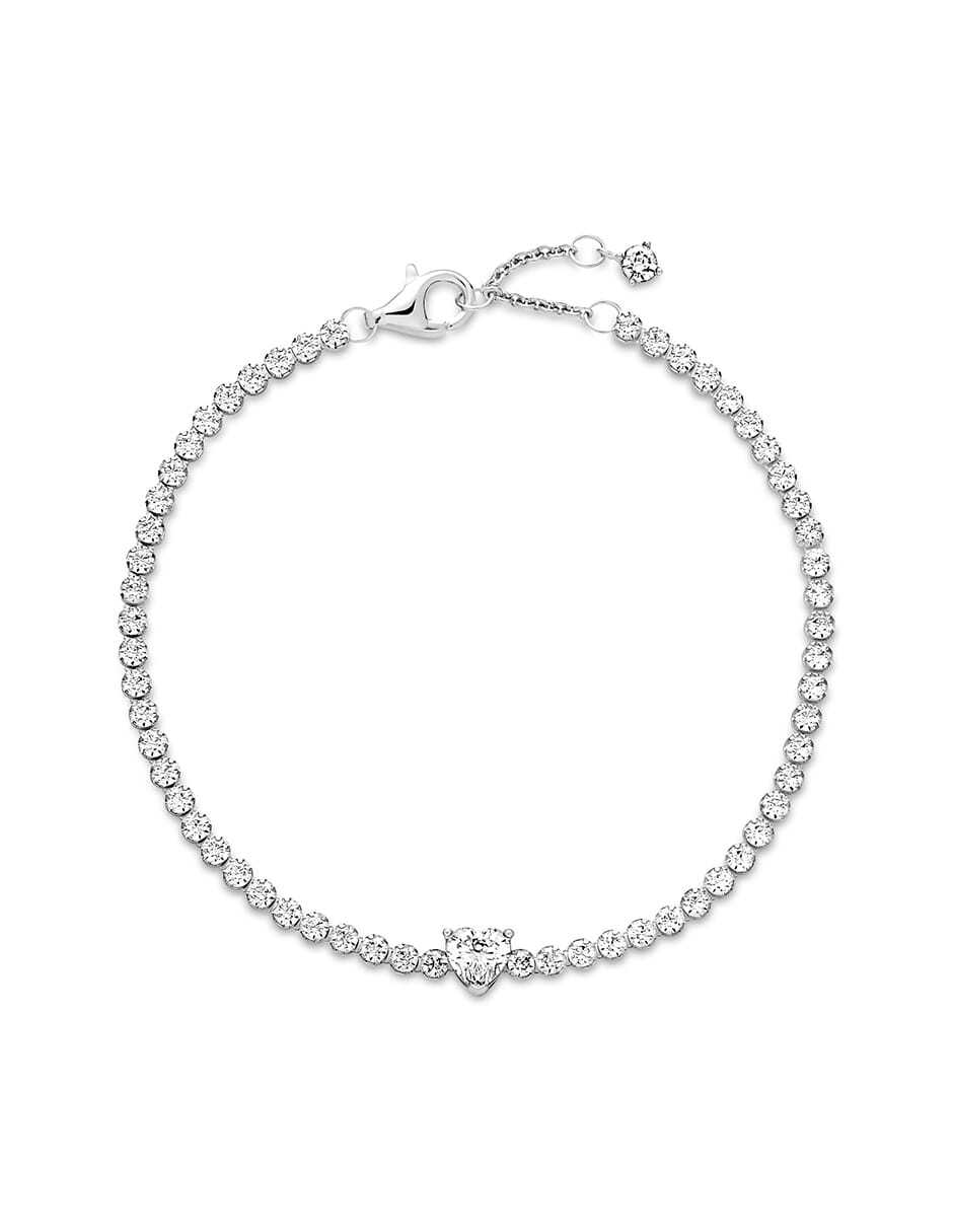 Brazalete de plata con acabado pavé 3