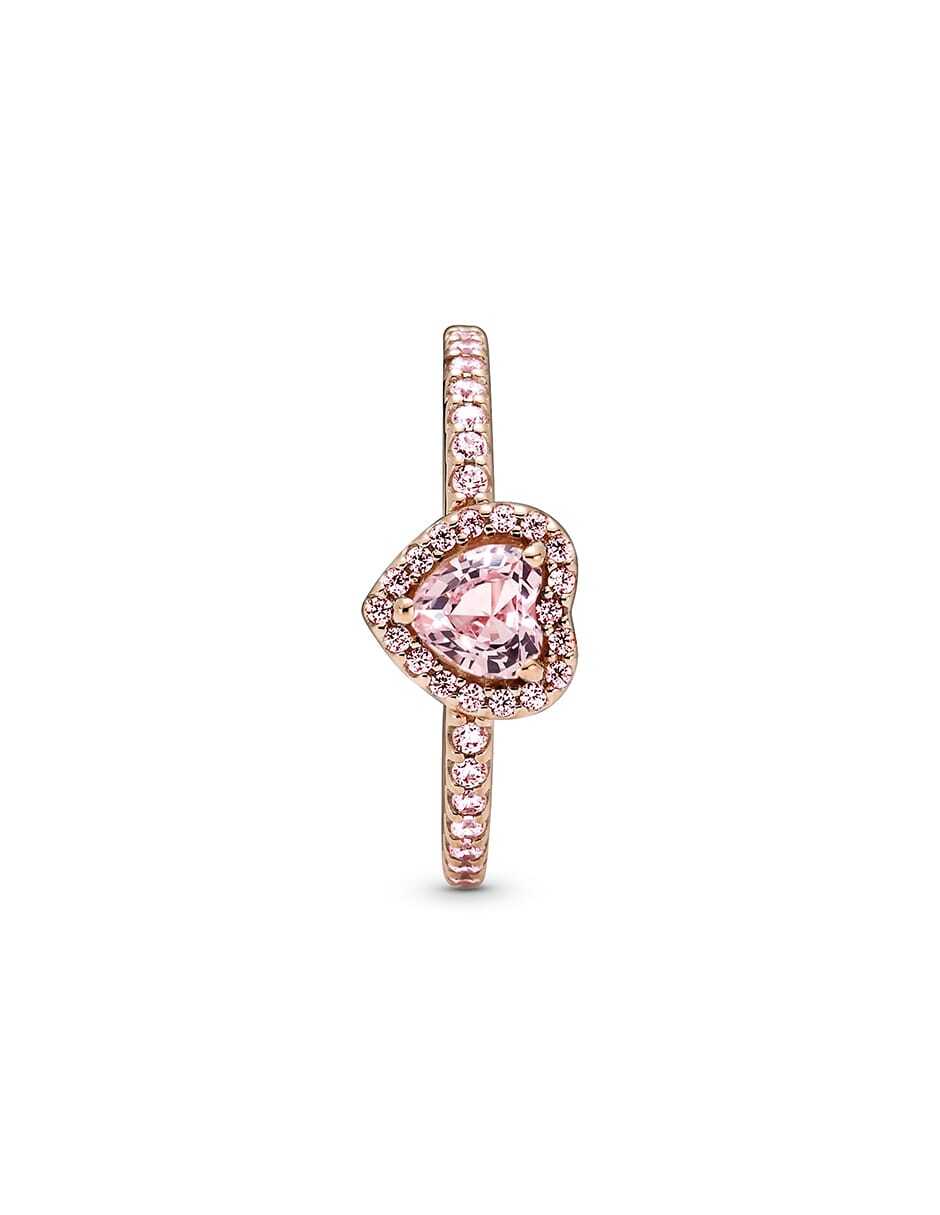 Anillo de corazón Timeless de plata P 925 zirconia cúbica con acabado baño de oro rosa 3