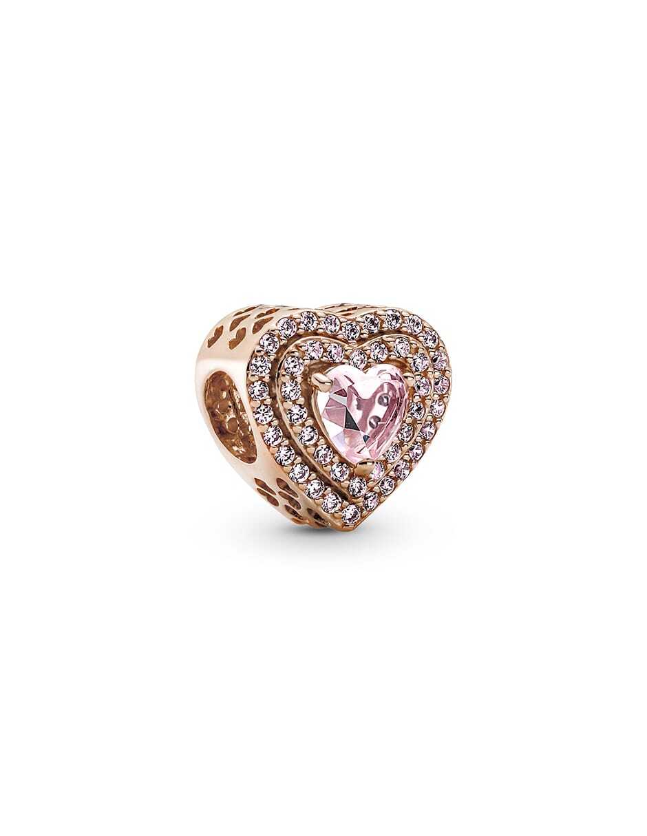 Colgante de corazón de plata zirconia cúbica