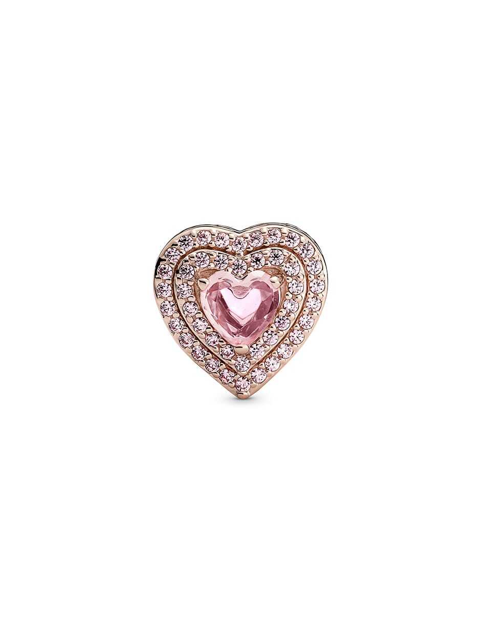 Colgante de corazón de plata zirconia cúbica 2