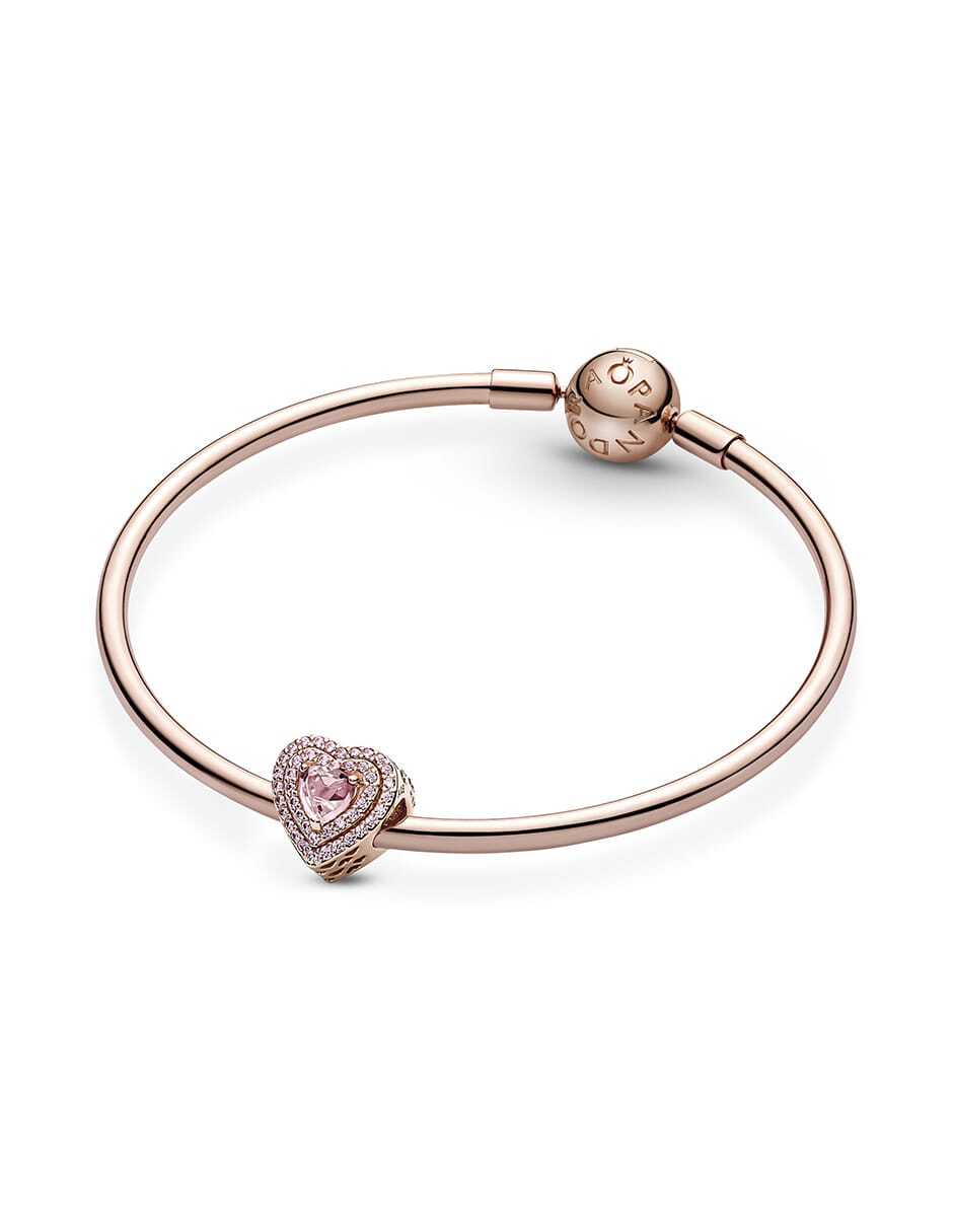 Colgante de corazón de plata zirconia cúbica 5