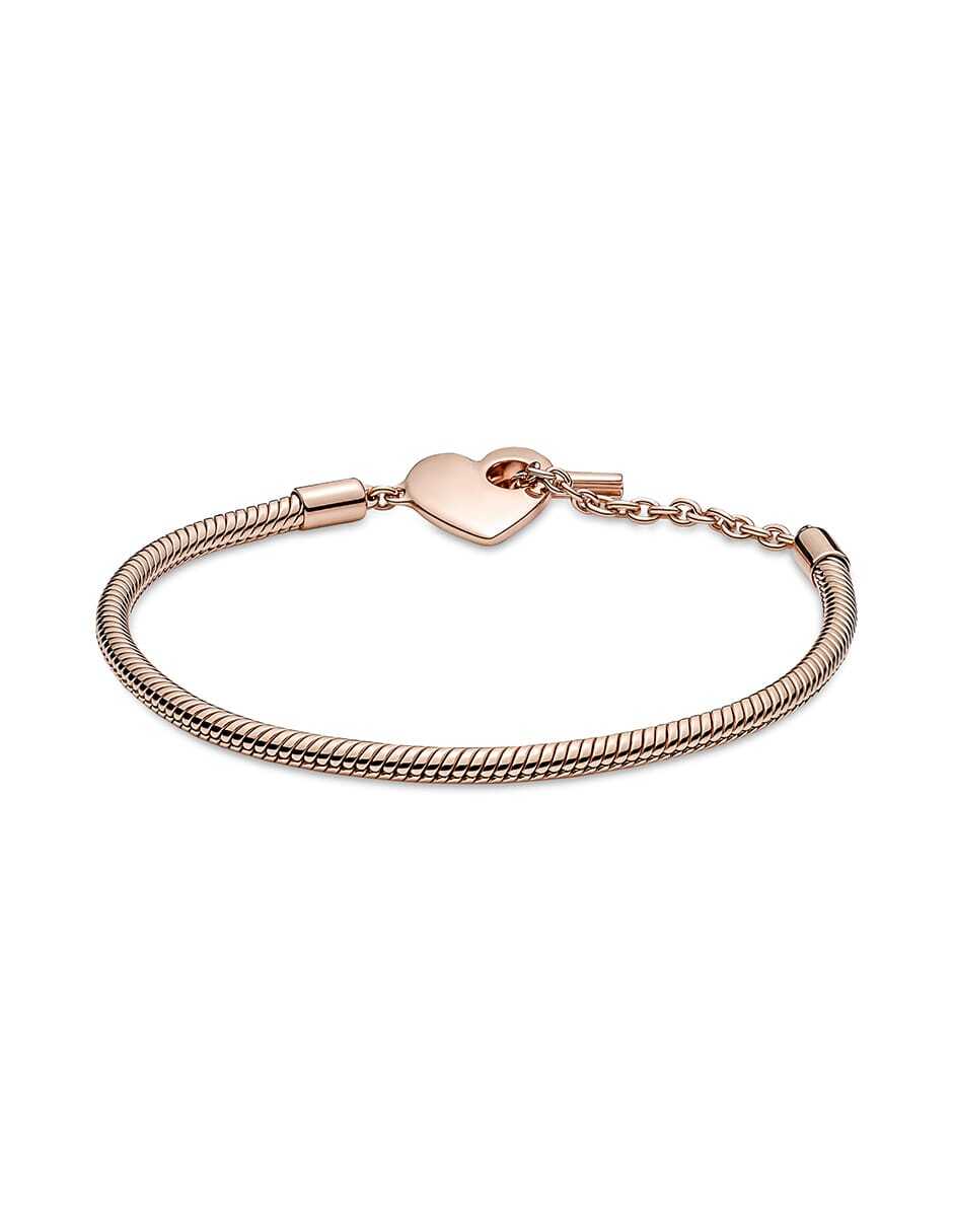 Brazalete de plata Moments con acabado baño de oro rosa 2