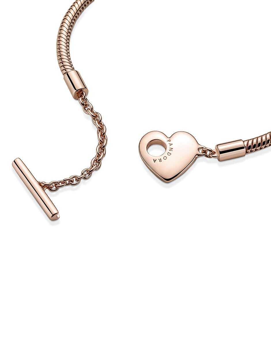 Brazalete de plata Moments con acabado baño de oro rosa 4