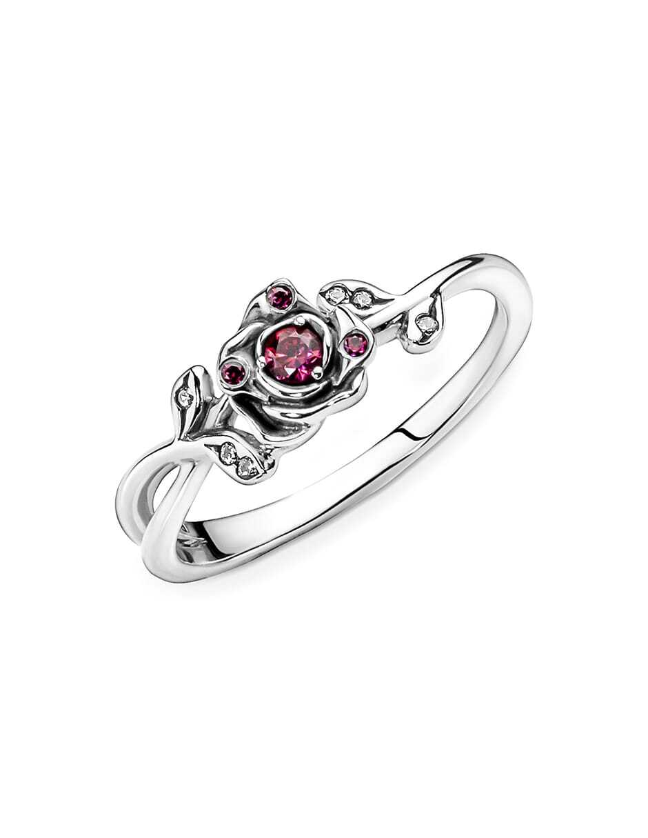Anillo de flor Disney X Disney de plata zirconia cúbica pulido 4