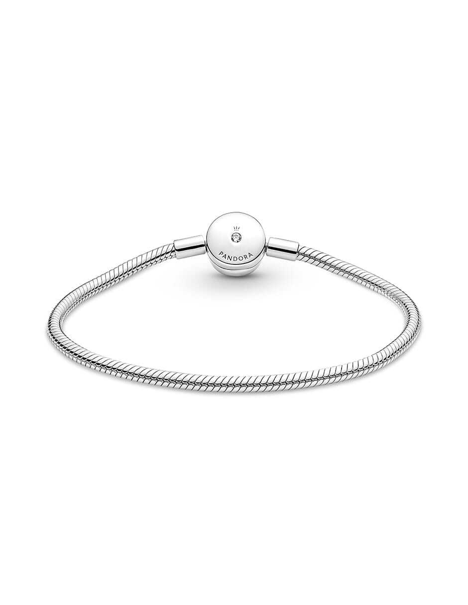 Brazalete de plata con acabado pavé 2