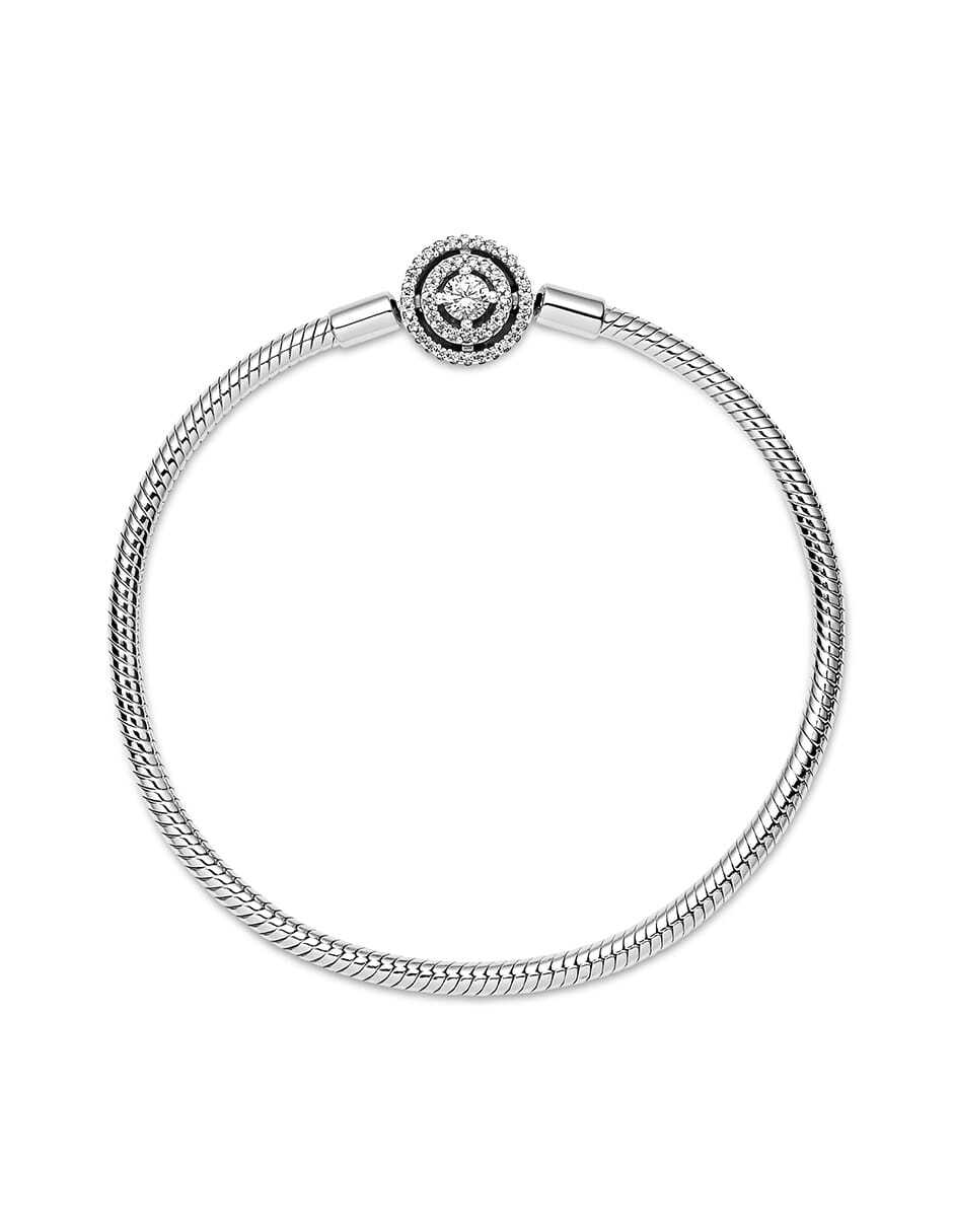Brazalete de plata con acabado pavé 3