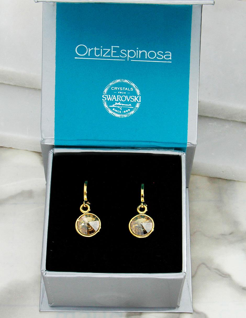 Arracadas con acabado brillante cristal 5