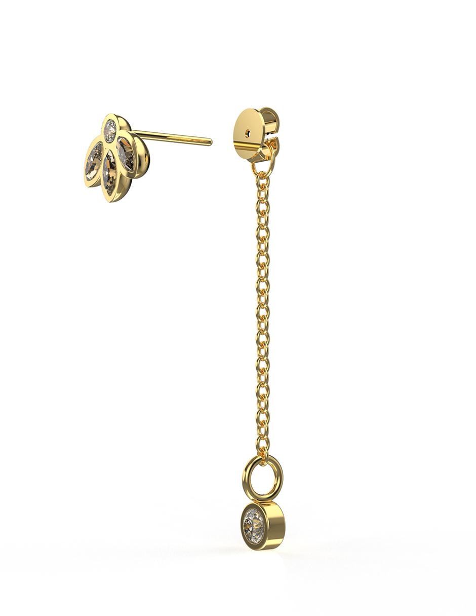 Broqueles con acabado brillante cristal 2