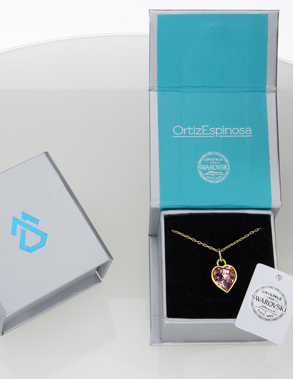 Collar de corazón de baño de oro 5
