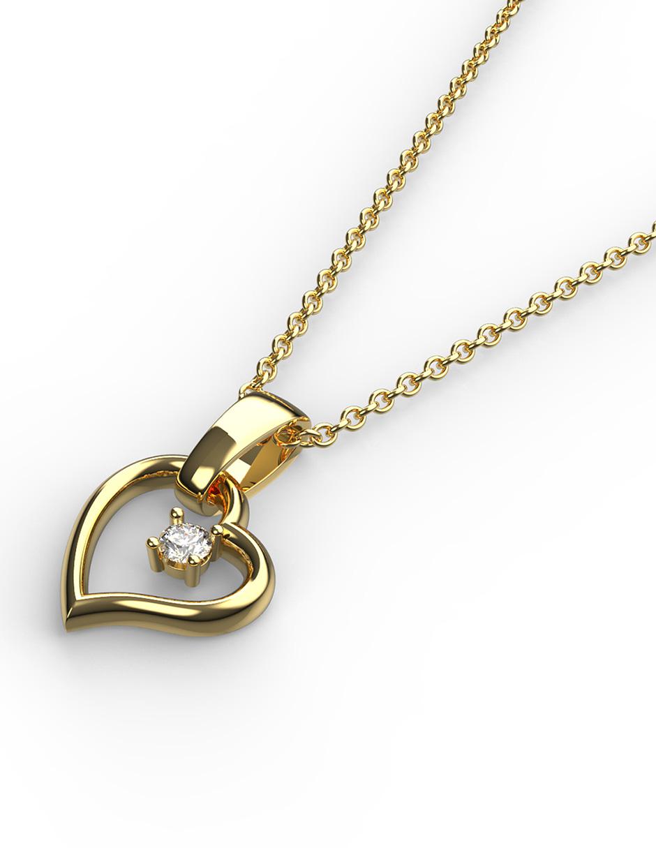 Colgante Y Dije de corazón cristal 2