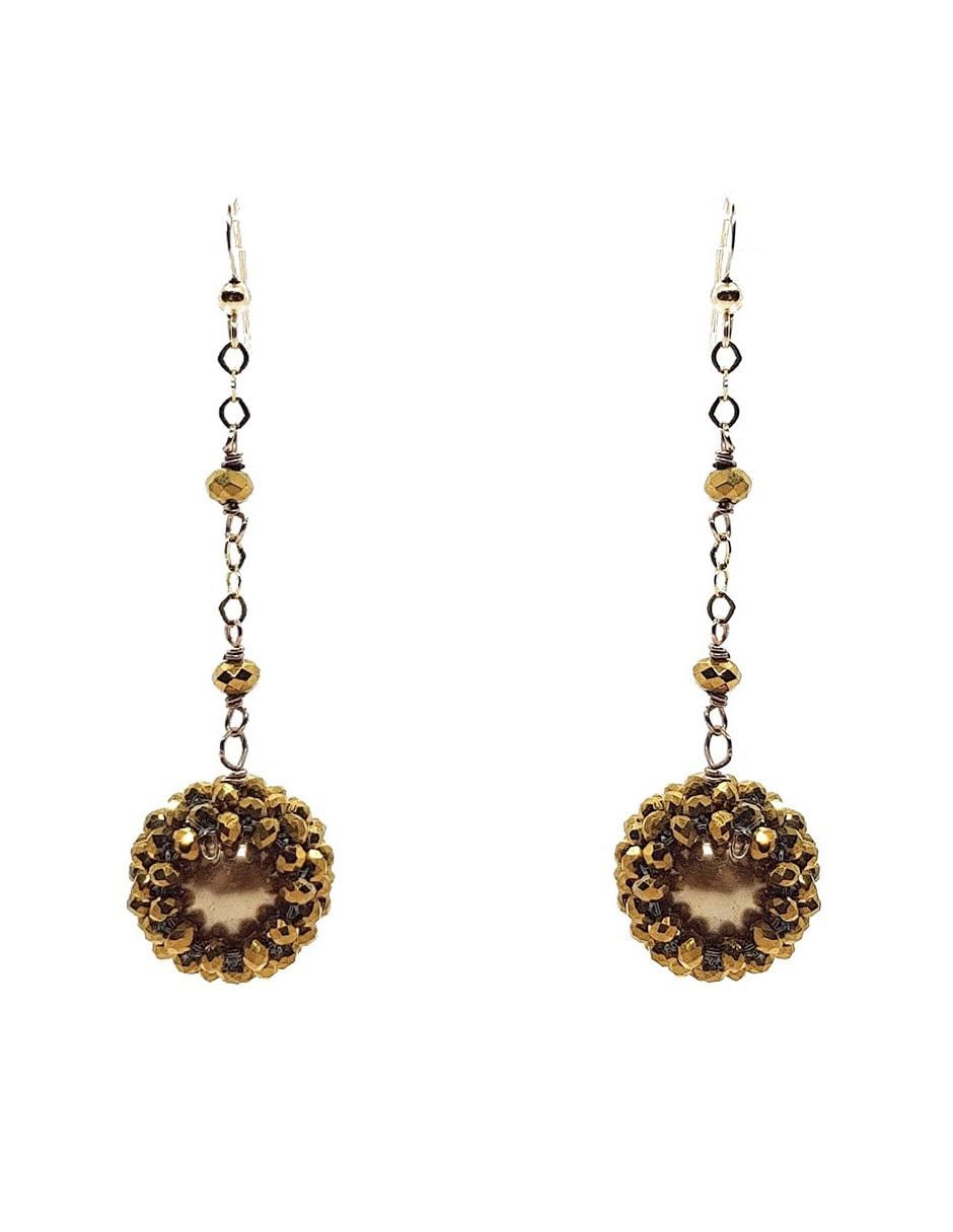 Aretes con acabado brillante cristal
