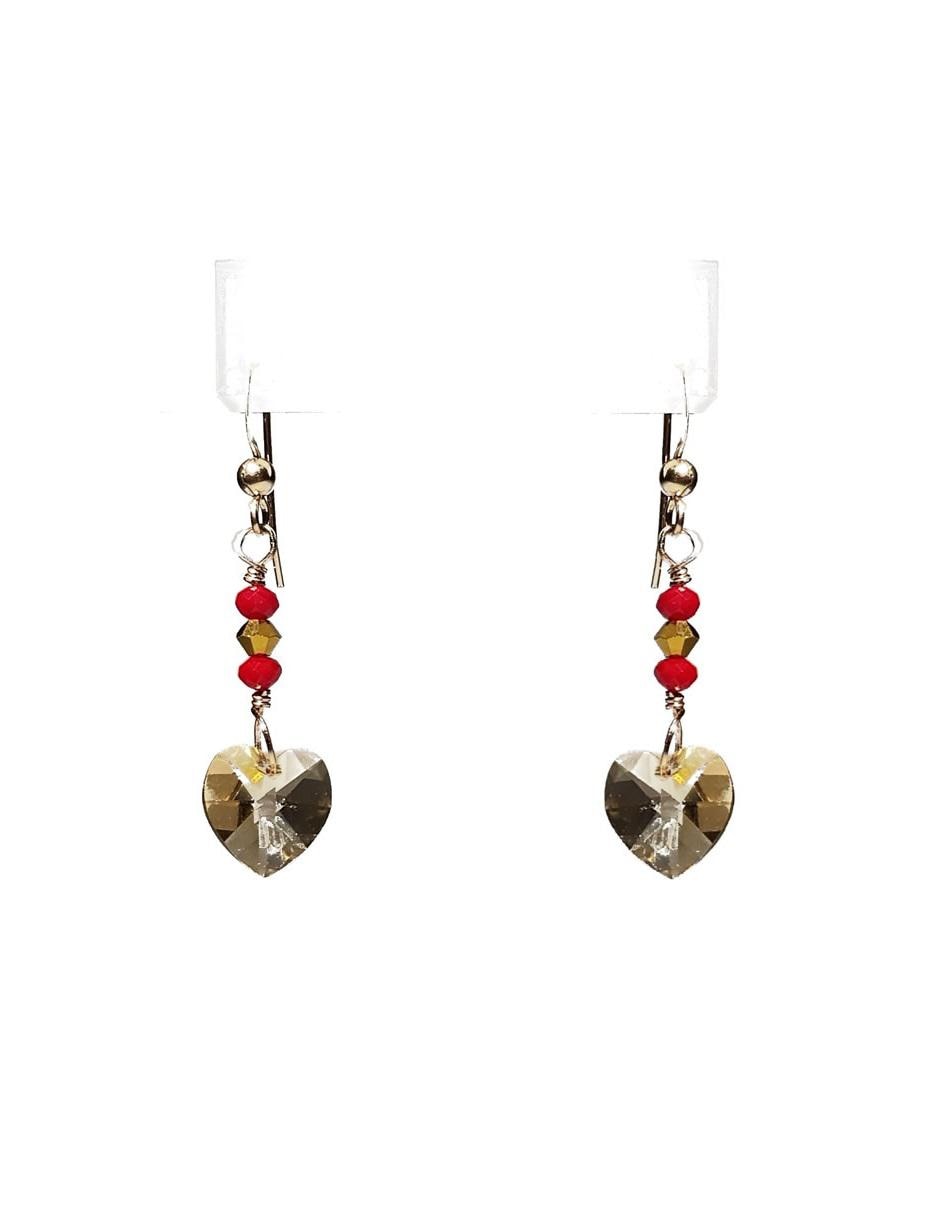 Aretes con acabado brillante swarovski